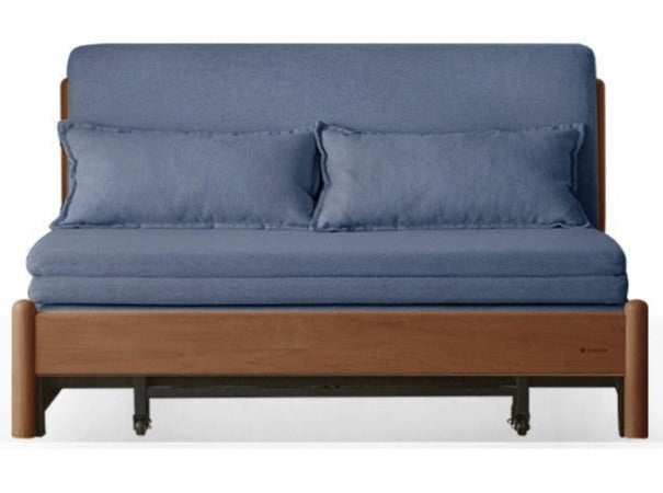Solid Beech Wood Sofa Bed - Convertible Sleeper Sofa for Small Spaces, Guest Room & Living Room - Comfortable & Space-Saving Furniture