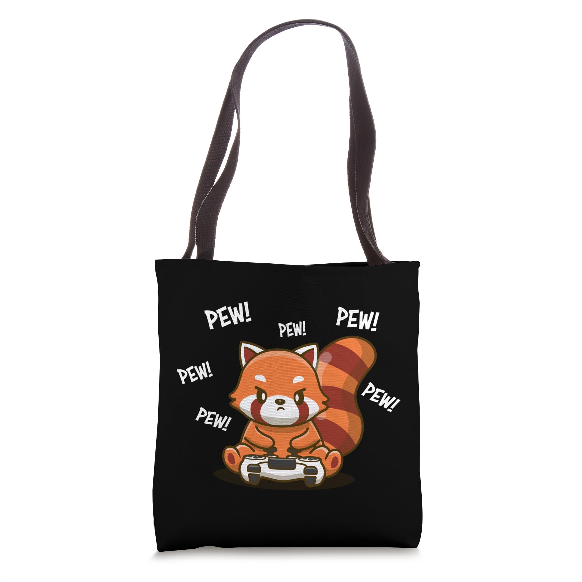 Adorable Kawaii Video Gamer Red Panda Lover Tote Bag - Perfect for Gaming Conventions, Anime Events & Everyday Use