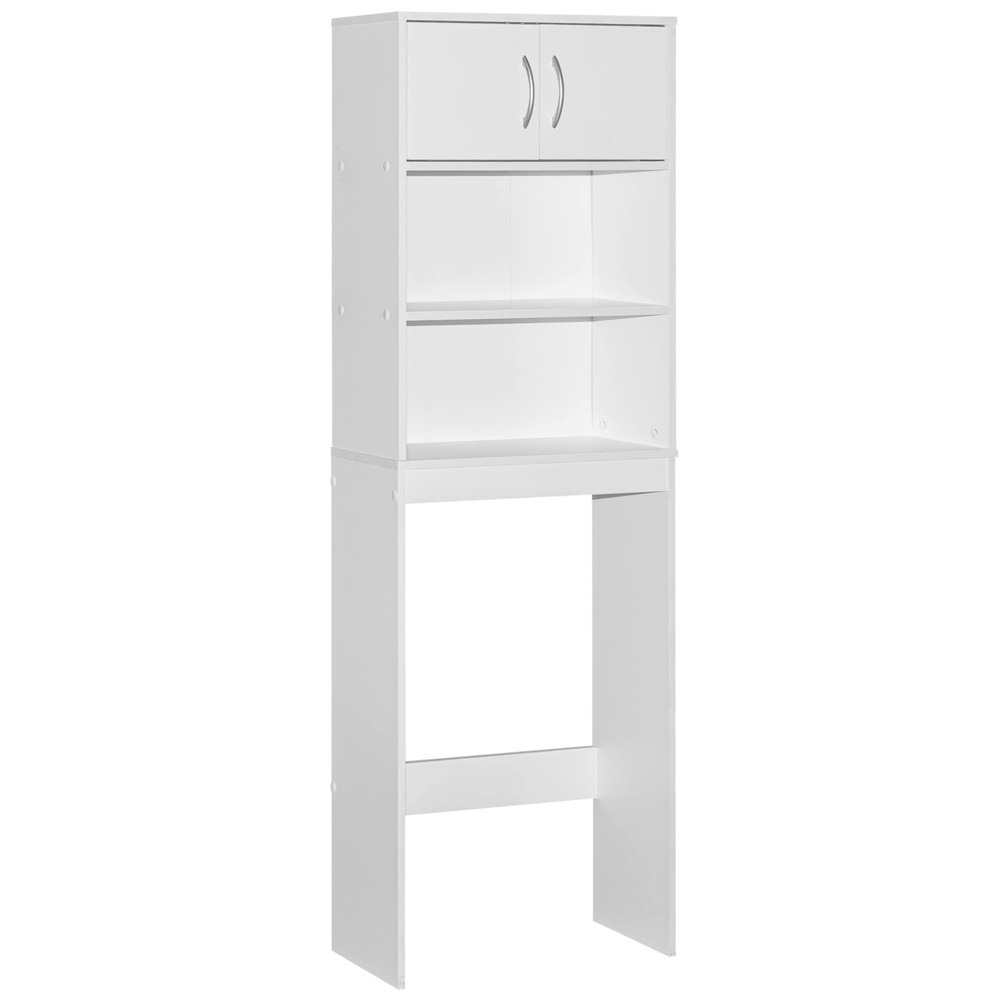 Better Home Products White Over The Toilet Storage Rack - Space-Saving Bathroom Organizer for Towels, Toiletries & Essentials - Perfect for Small Bathrooms & Apartments