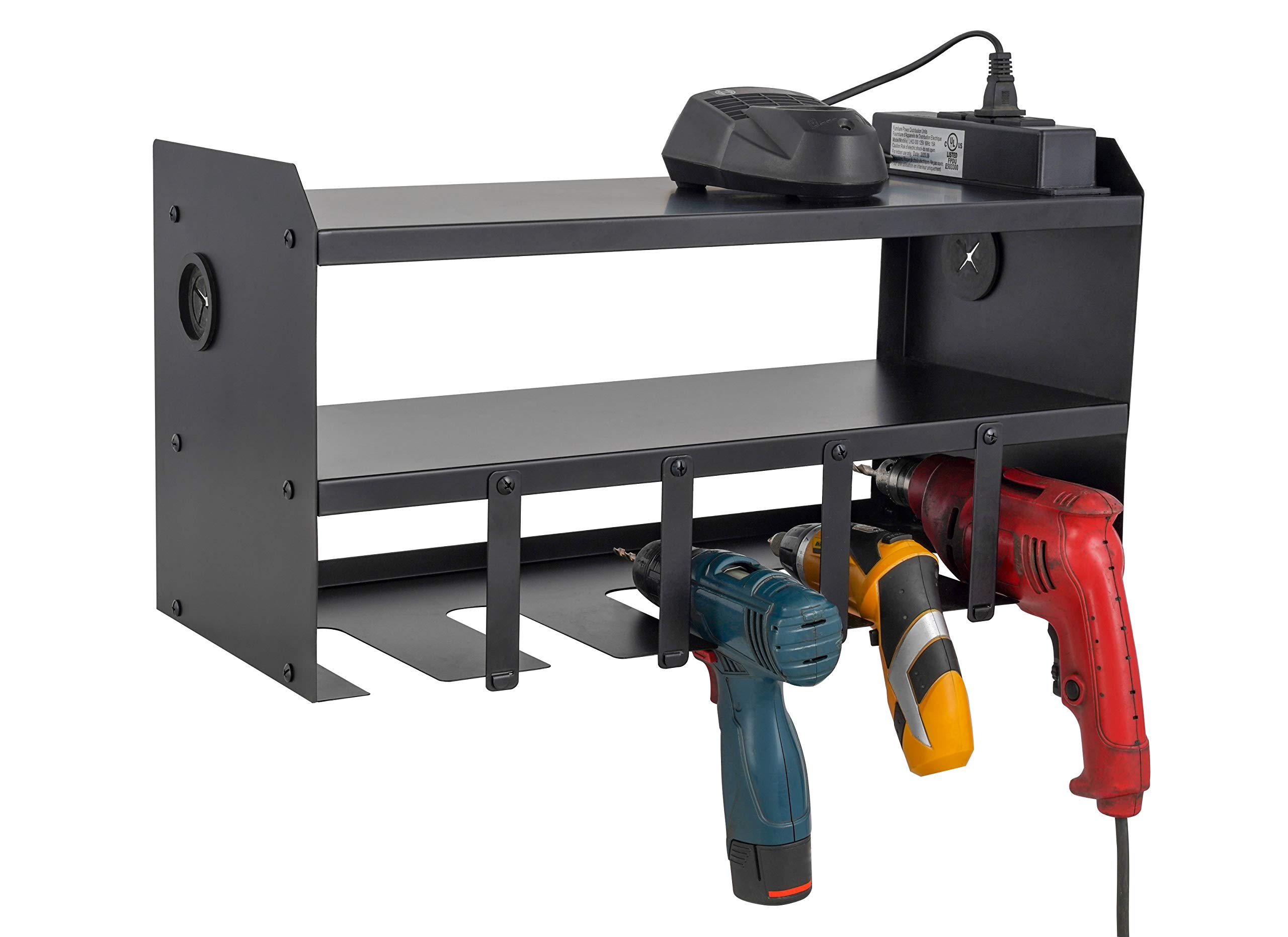 Juggernaut Heavy-Duty Power Tool Storage Rack - Wall Mounted Organizer for Drills, Saws & Workshop Tools - Perfect for Garage, Workshop & DIY Projects