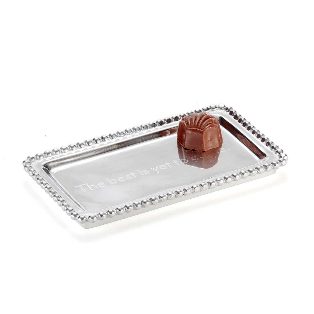 Best Is Yet To Come Serving Tray - Elegant Decorative Tray for Coffee Table, Dining, and Home Decor
