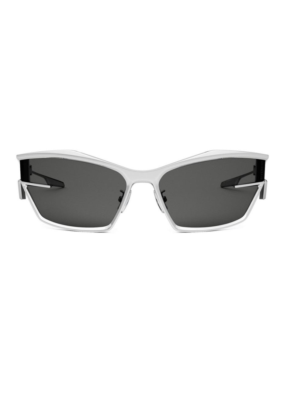 Givenchy GV40066U Cut Mask Sunglasses - Silver Frame UV Protection - Luxury Designer Shades for Women & Men | Perfect for Beach, Driving & Fashion Outfits