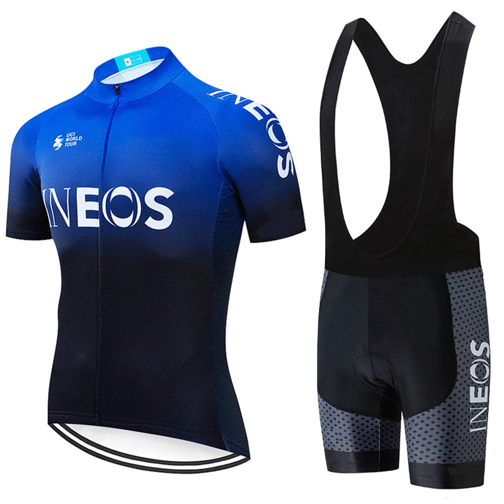 Miloto Men's Cycling Jersey & Bib Shorts Set - Breathable Moisture-Wicking Bike Shirt & Padded Bike Pants for Road & Mountain Biking - Perfect for Cycling, Training & Outdoor Sports
