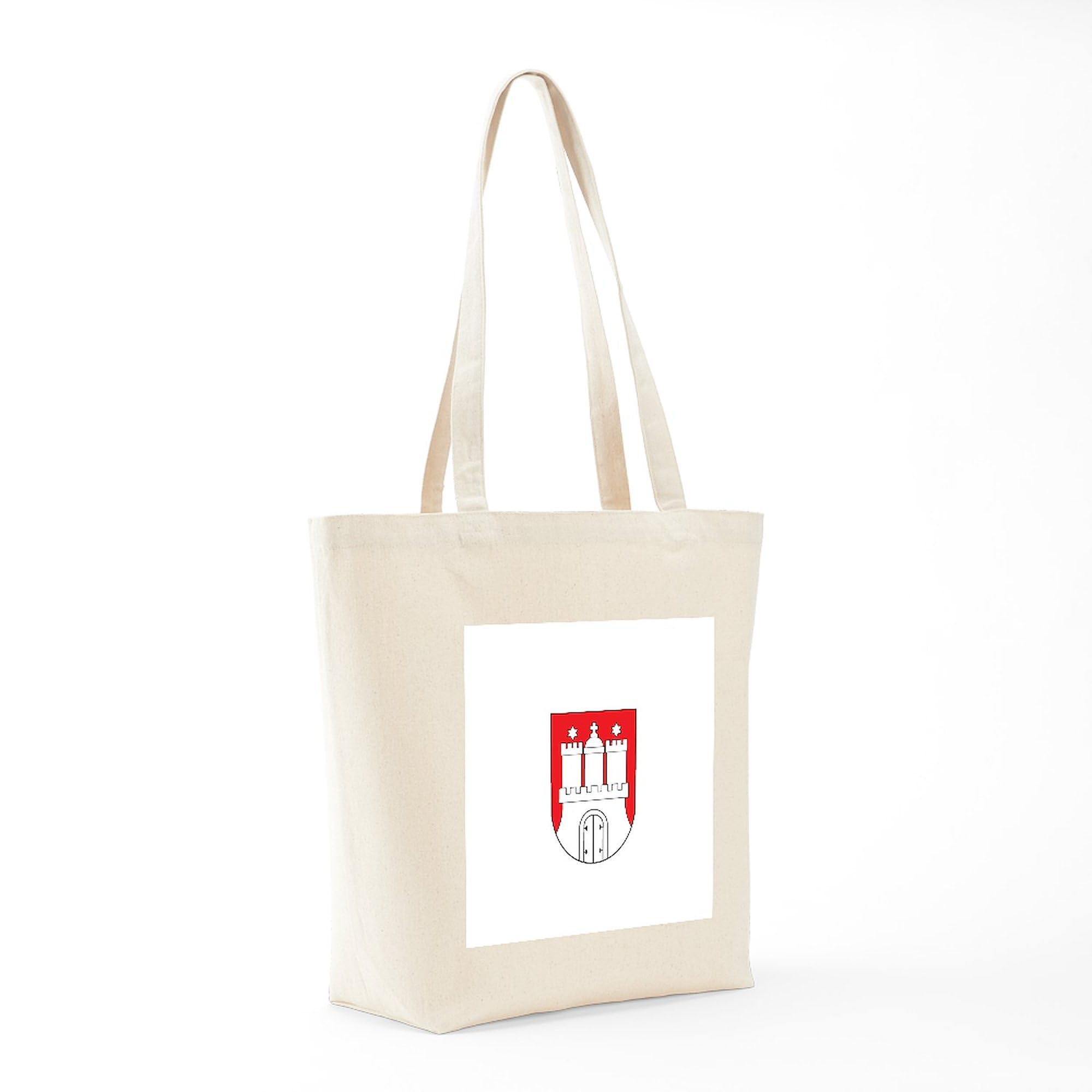 Hamburg City Tote Bag - Natural Canvas Reusable Shopping Bag for Groceries, Beach & Daily Use | Eco-Friendly & Durable