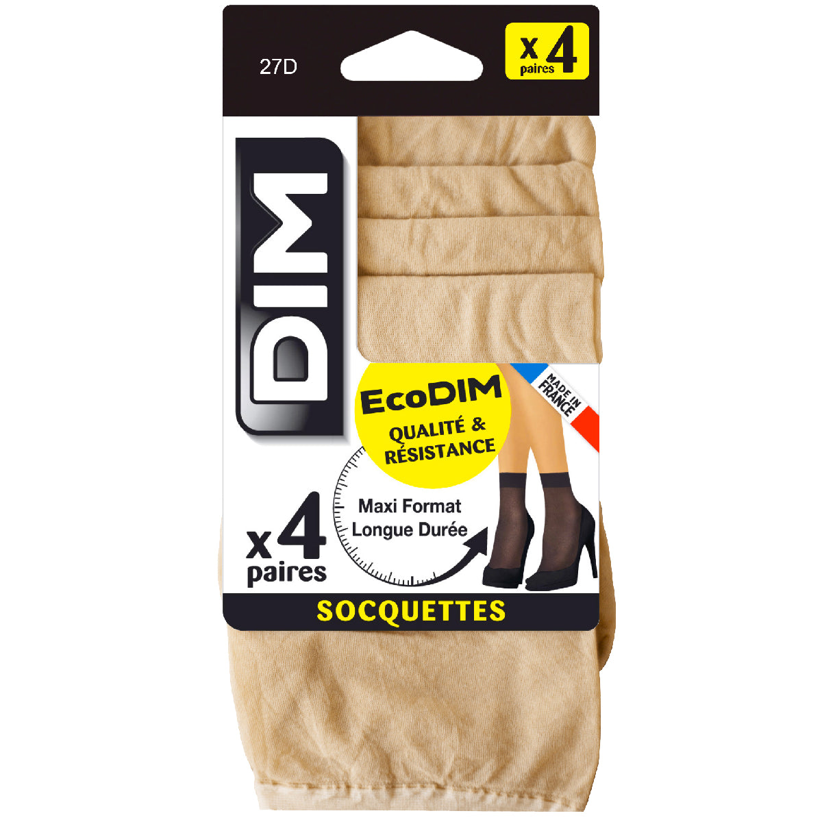 4 Pack Capri Socks Semi-Opaque 30D EcoDIM - Comfortable & Breathable Ankle Socks for Women, Perfect for Yoga, Running, and Everyday Wear