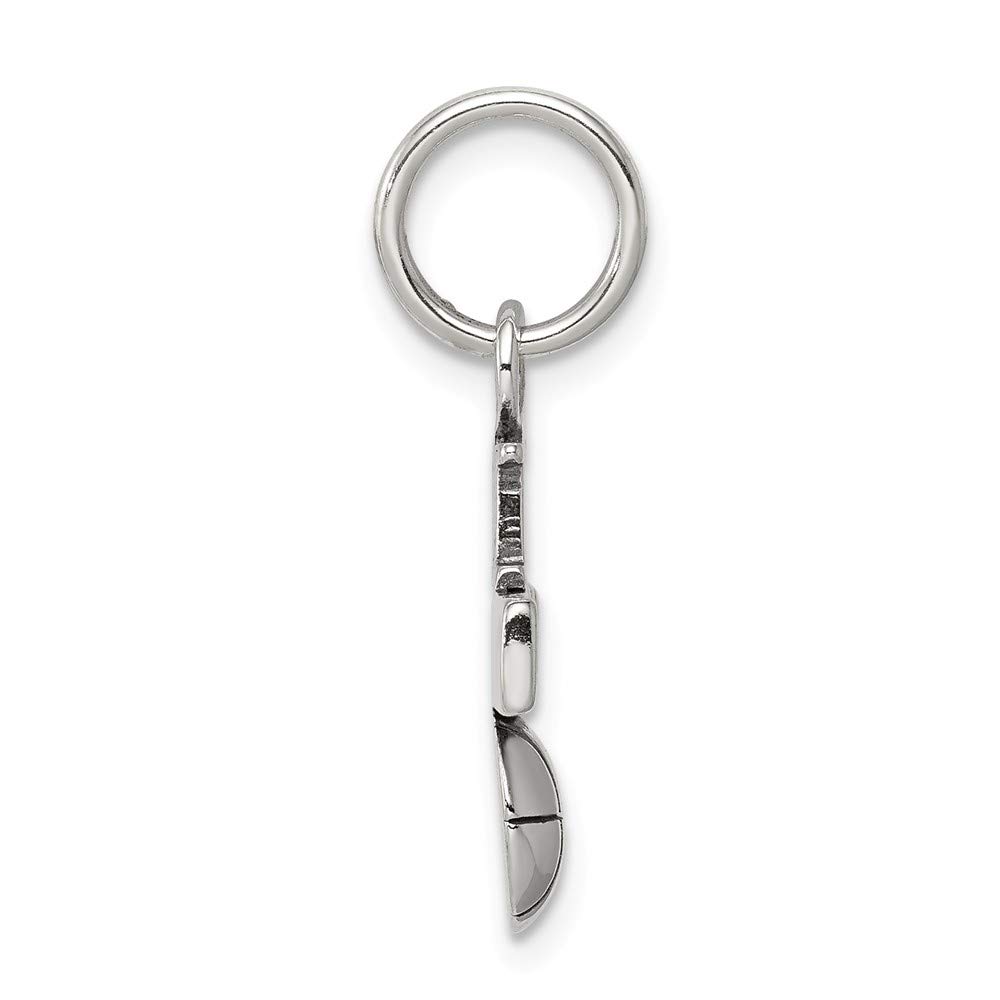 925 Sterling Silver Antique Heart Basketball Charm Pendant - Perfect for Necklaces, Bracelets & Jewelry Making - Great Gift for Basketball Lovers & Sports Fans