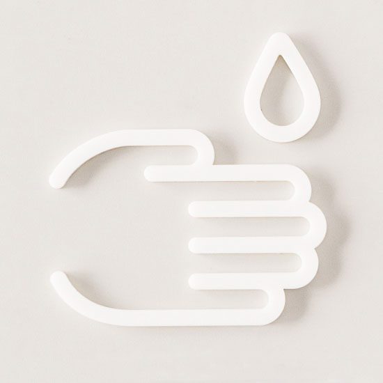 MOHEIM Hand Washing Sign - White Hygienic Bathroom Sign for Restaurants, Hospitals & Public Spaces