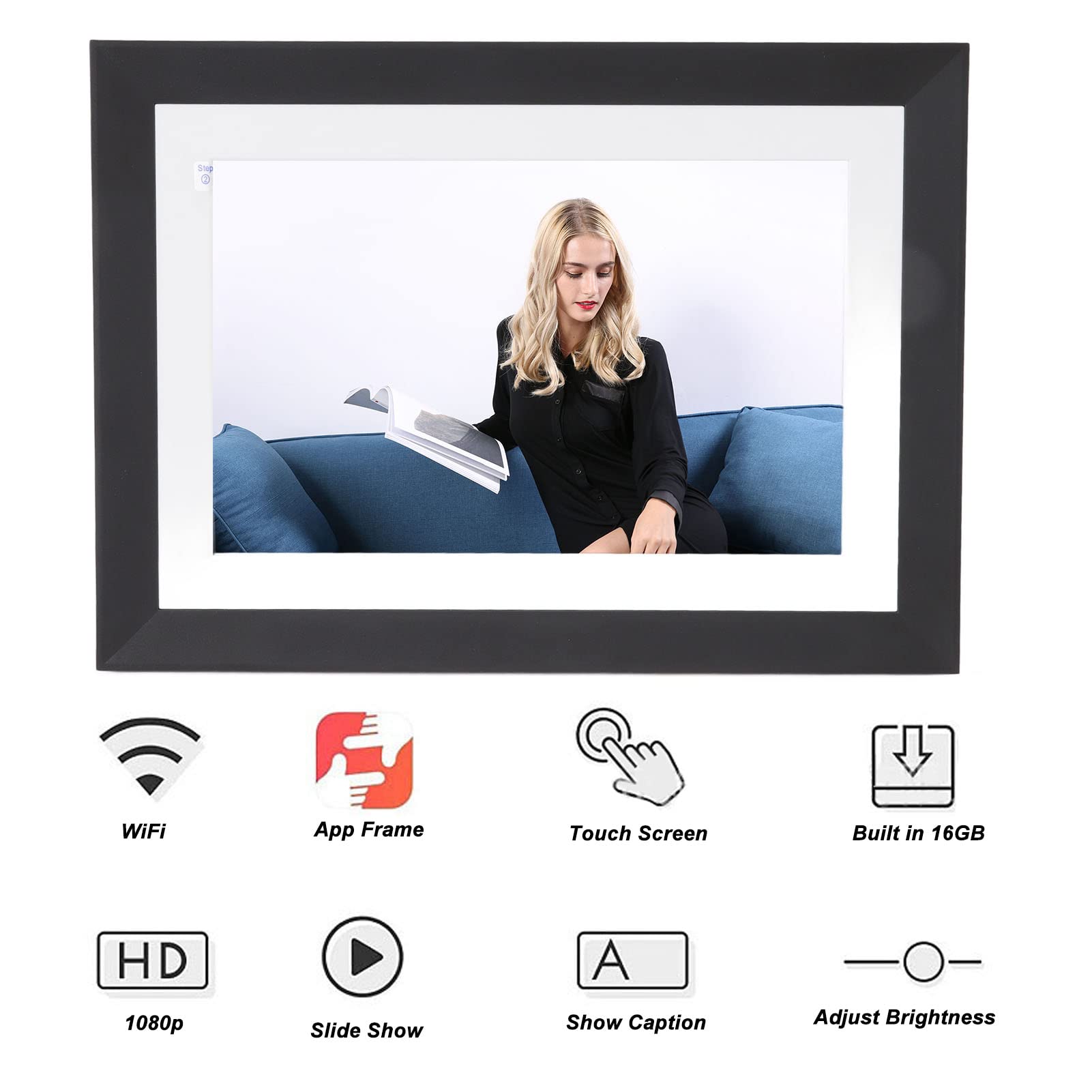 11.7 Inch WiFi Digital Picture Frame with IPS HD Touch Screen - Smart Cloud Photo Frame for Remote Sharing via App - Perfect Gift for Mom, Family & Friends (British Plugs) - Display Memories in Living Room, Bedroom or Office