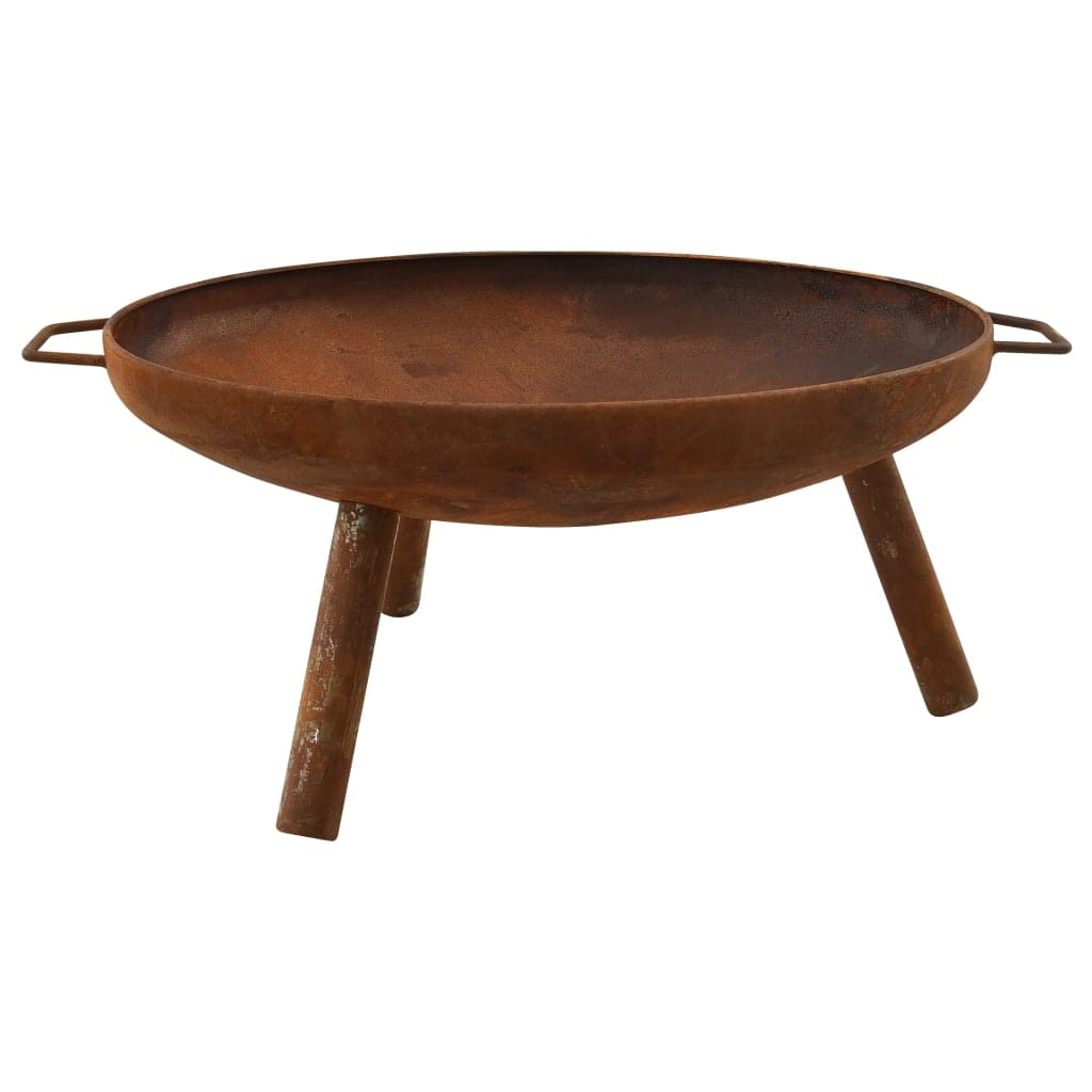 Outdoor Fire Pit with BBQ Grill - 27.6