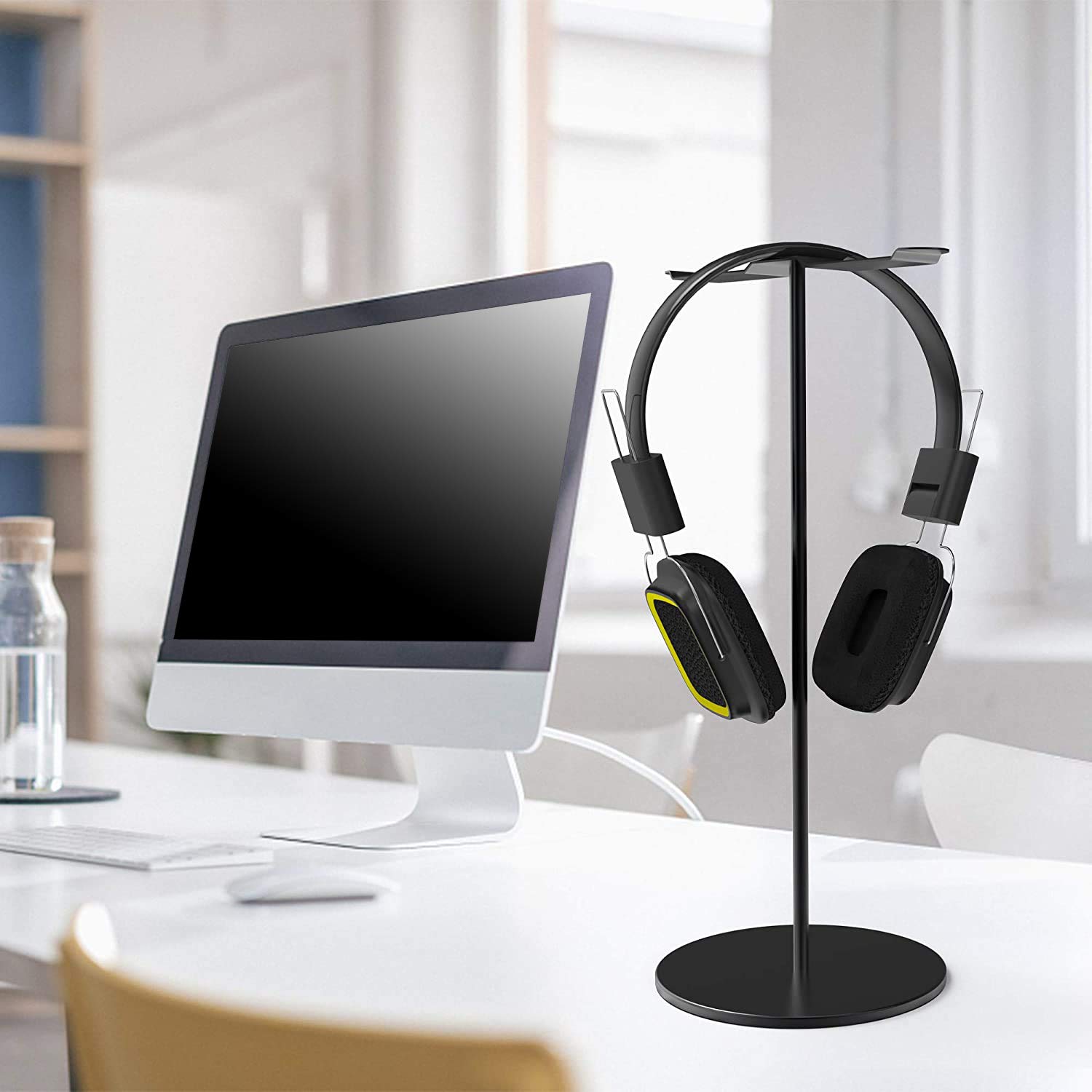 Aluminum Dual Headphone Stand for Gaming & PC Headsets - Desk Display & Organizer