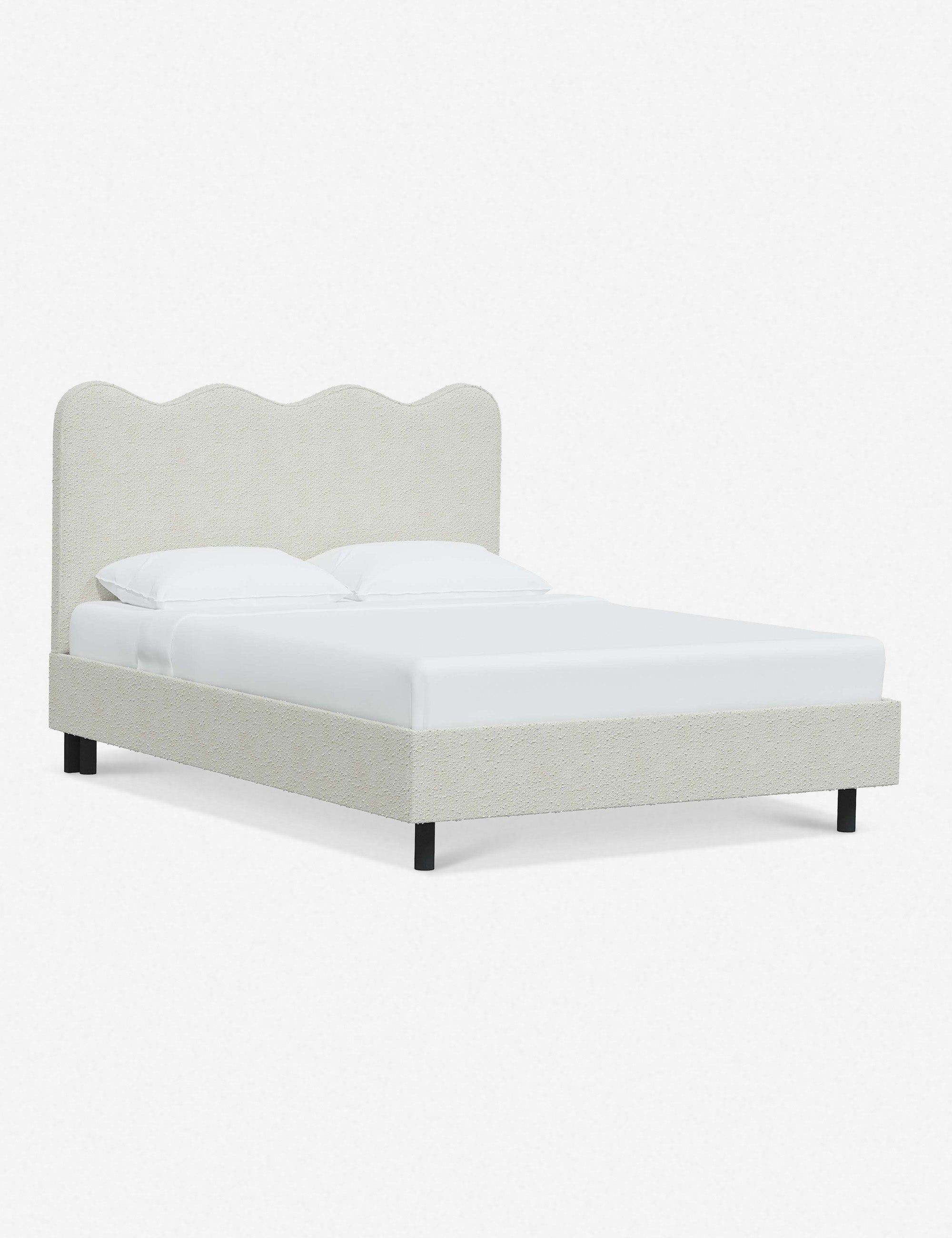 Modern Clementine Platform Bed Frame - Queen Size, Wooden Slat Support, Sturdy & Minimalist Design - Perfect for Bedrooms, Guest Rooms & Small Spaces