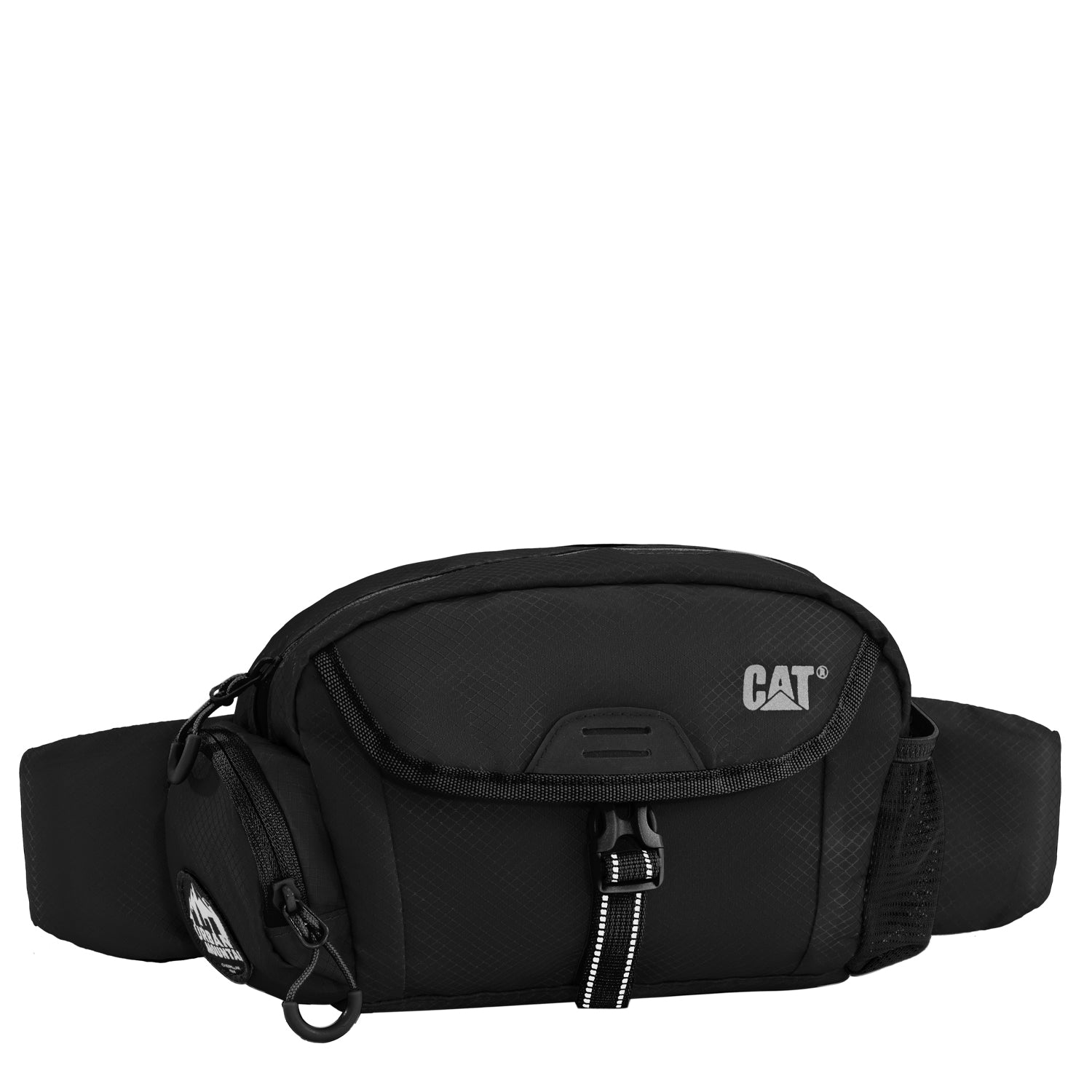 CAT FUJI Waist Bumbag - Black | Durable Crossbody Fanny Pack for Hiking, Travel & Outdoor Adventures