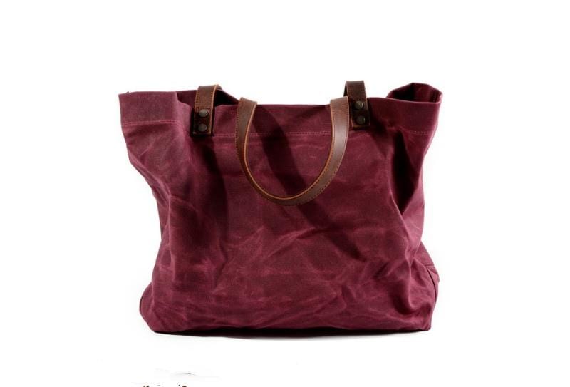Stylish Women's Canvas and Leather Tote Handbag - Fashionable Shoulder Bag for Work, Travel & Everyday Use
