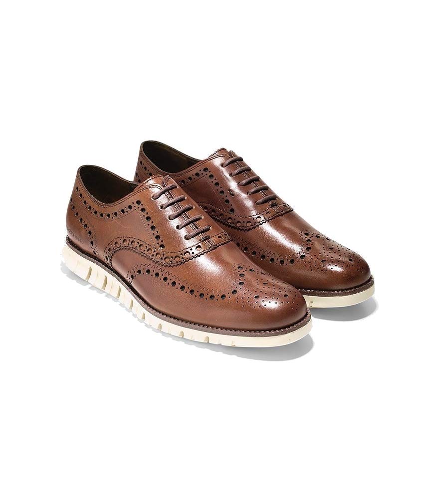 ZEROGRAND Men's Wingtip Oxford Shoes - Comfortable & Stylish Dress Shoes for Business, Wedding & Formal Occasions