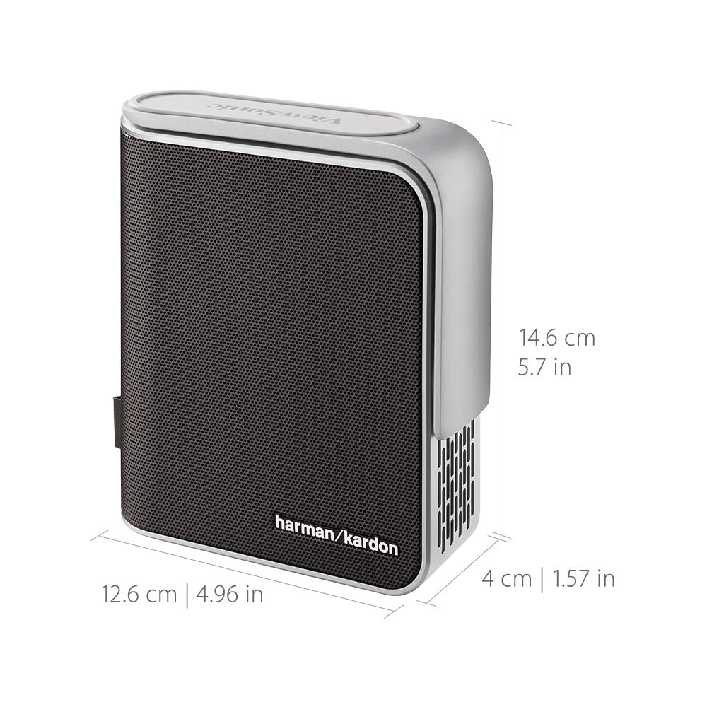 ViewSonic M1 Portable LED Projector with Auto Keystone | 1080P HD Projector | Dual Harman Kardon Speakers | HDMI & USB-C | Netflix Streaming Compatible | Perfect for Home Theater, Outdoor Movies & Business Presentations