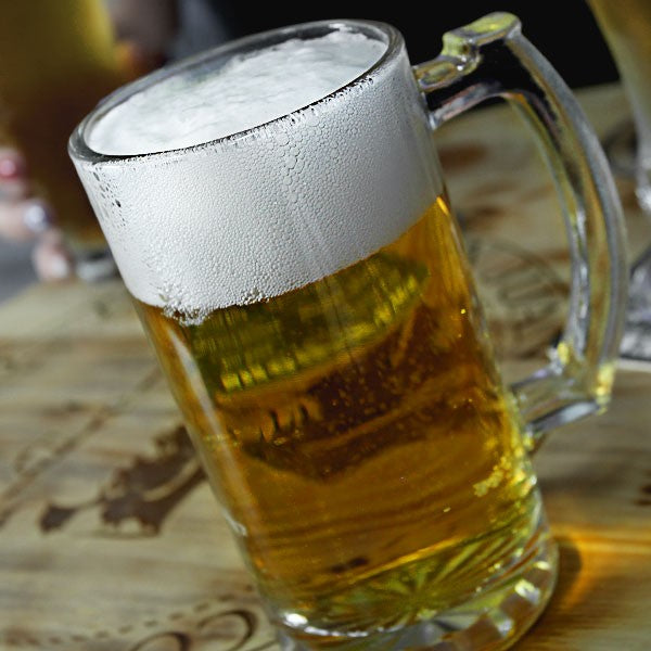 BarConic® 15 oz Beer Mugs - Set of 6 - Heavy Duty Glass Drinking Cups for Beer, Soda, Cocktails - Perfect for Parties, Bars, Restaurants & Home Use