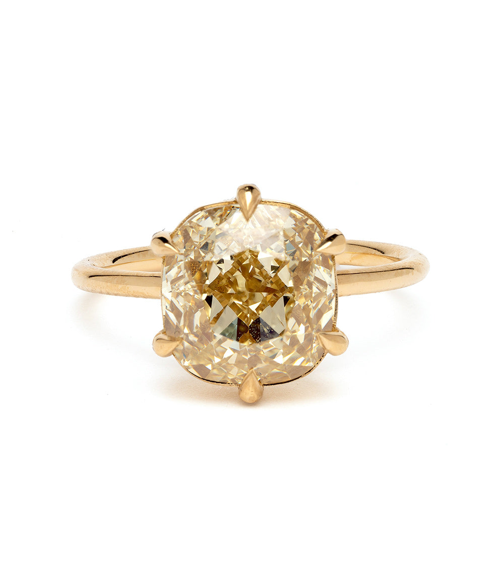 Ella 4.62 Carat Champagne Diamond Engagement Ring for Women - Vintage Style Wedding Band, Proposal Gift, Anniversary Jewelry - Perfect for Bridal, Valentine's Day & Special Occasions