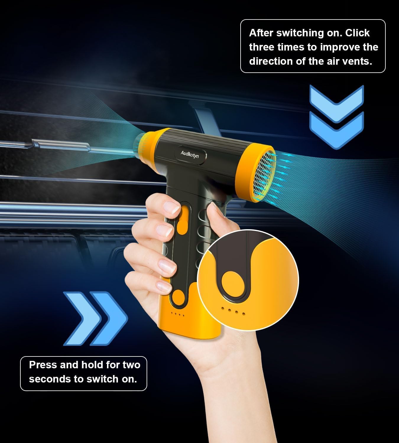 150,000 RPM Cordless Electric Air Duster - Powerful Rechargeable Blower for Cleaning Keyboards, PC, Laptops, Cameras | Multi-Purpose Air Pump for Inflating Air Mattresses, Pool Floats, Boats & Inflatables | Perfect for Home, Office & Outdoor Use