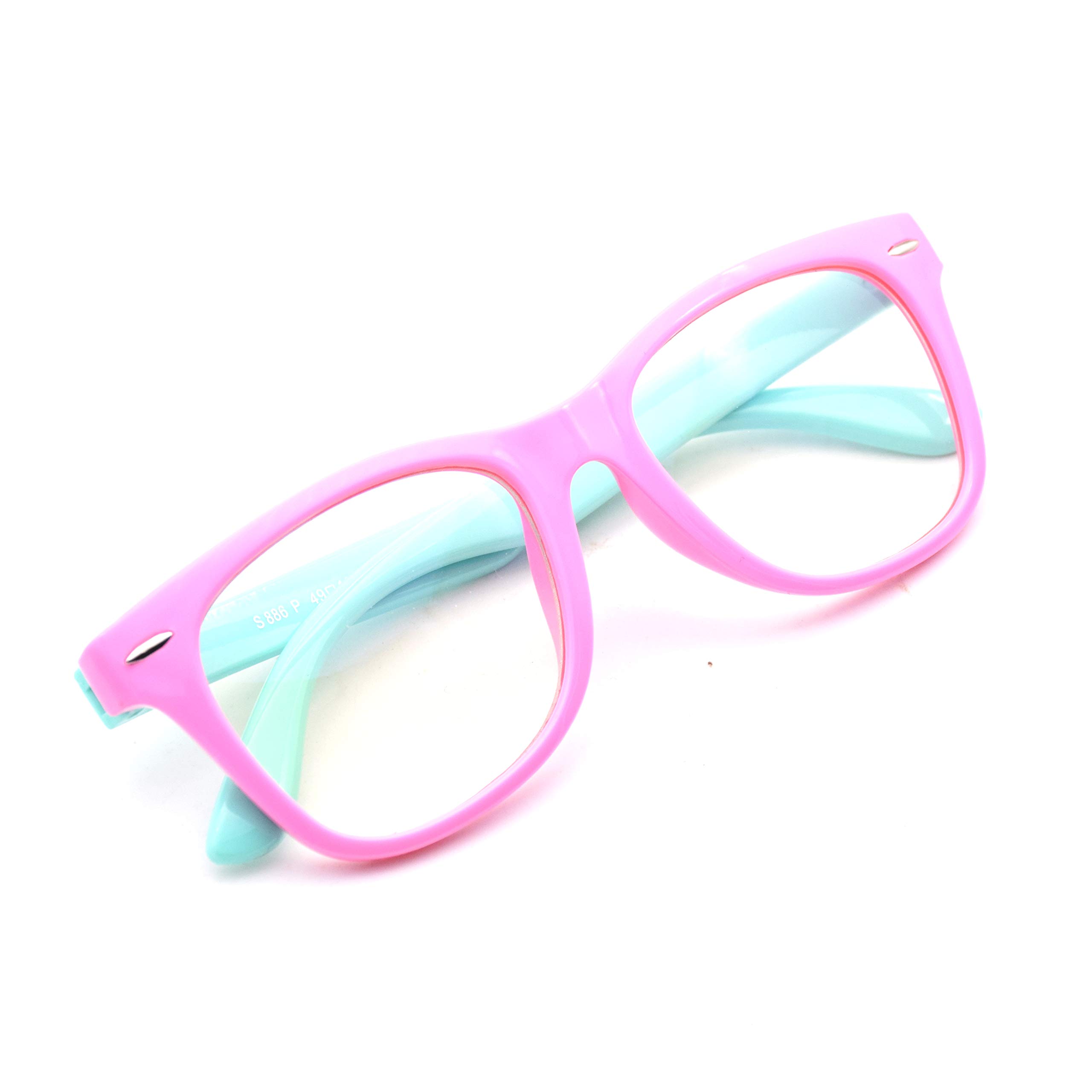 Blue Light Blocking Glasses for Kids Age 4-13 - Flexible Computer & Gaming Glasses for Boys and Girls - Reduce Eye Strain for Online Classes, Screen Time & Digital Devices