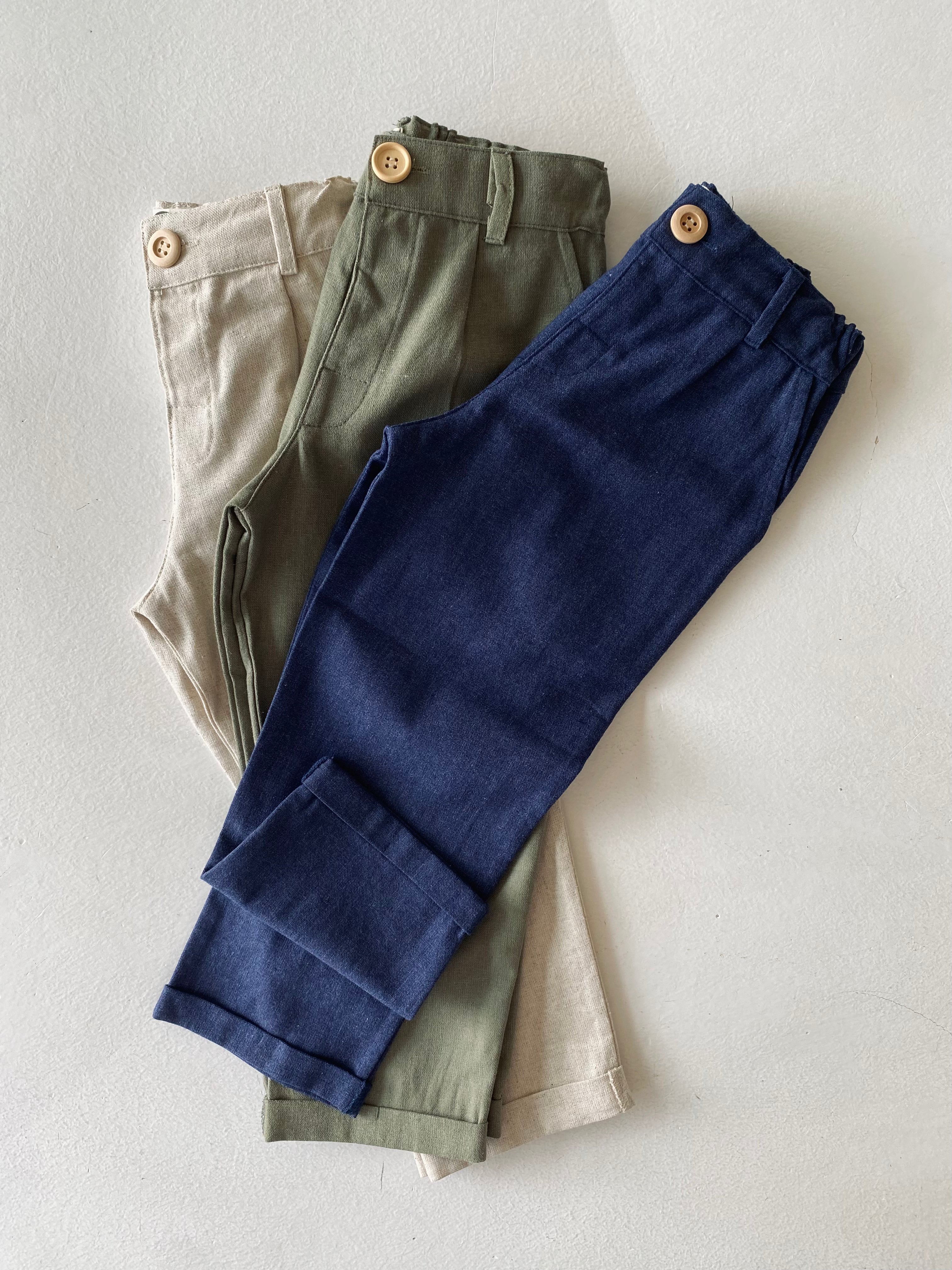 Boys' Linen Pants for Kids Ages 3-9 | Comfortable Summer Casual Wear for Playdates & Outdoor Activities