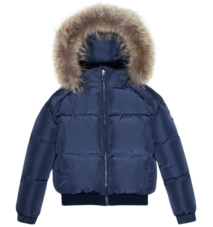 ELLABEE Girls' Shearling Collar Bomber Jacket with Faux Fur Trim - Warm Winter Coat for Teens (Ages 2-16 Years) - Perfect for School, Outdoor Activities & Cold Weather Fashion