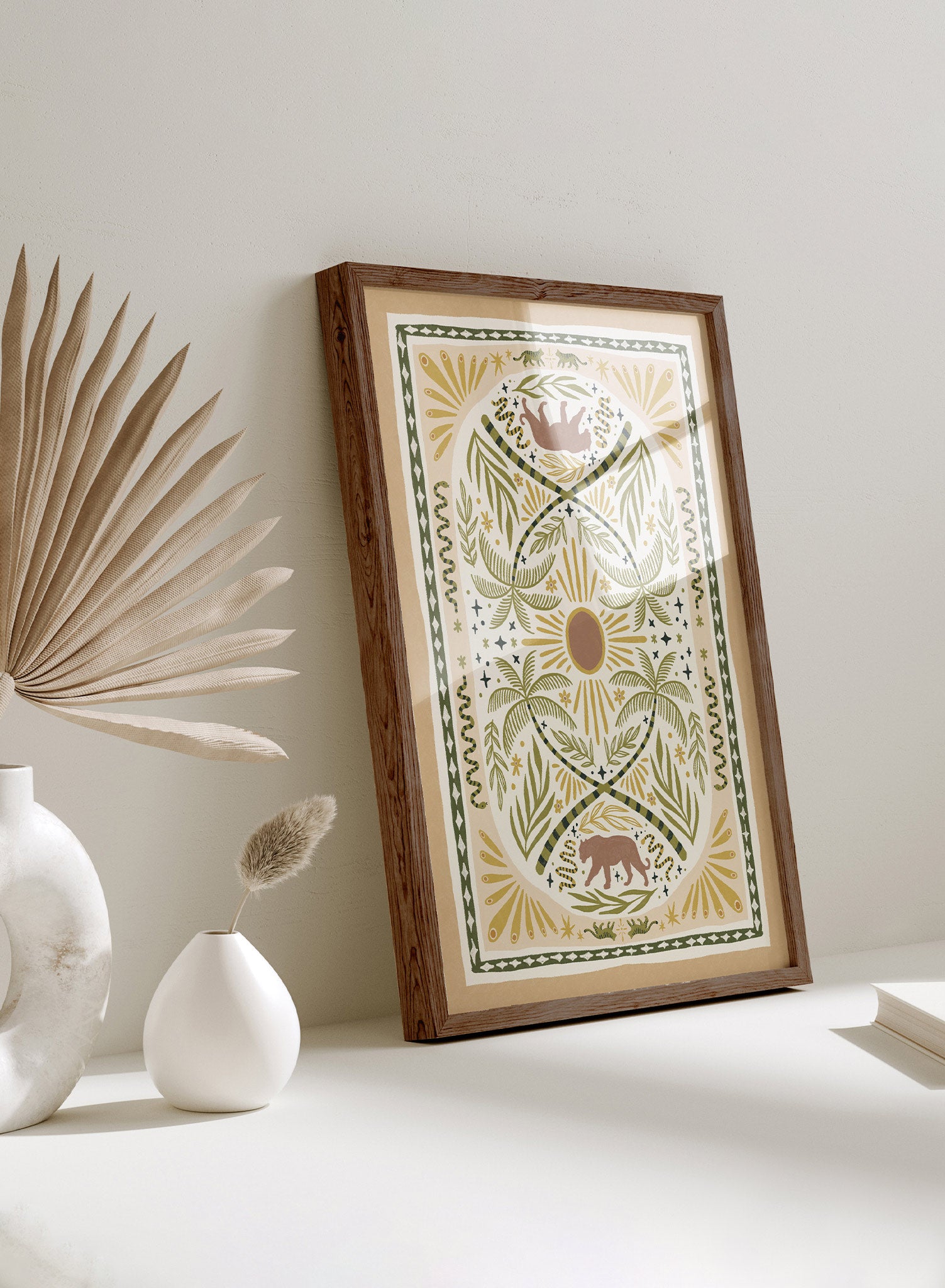 Heart of the Jungle Wall Art Poster - Tropical Jungle Decor for Living Room, Bedroom & Office - Nature Inspired Home Decor