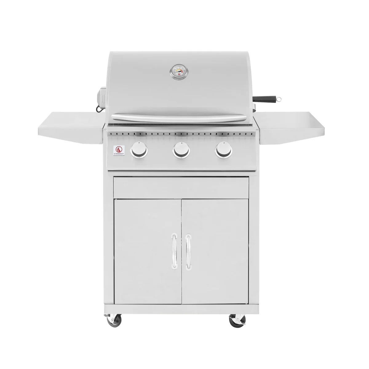 Summerset Grills Sizzler 26 Inch Freestanding Gas Grill - Outdoor BBQ Grill with 3 Burners, Stainless Steel Construction for Backyard, Patio & Camping Cooking