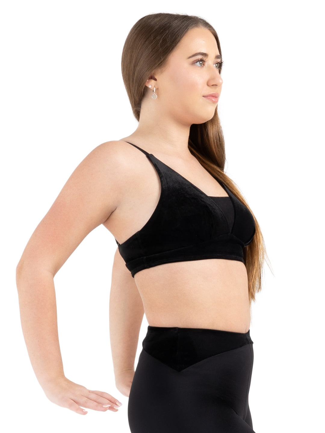 12235W Velvet Forest Viridian Bra Top - Women's Comfortable Stretchy Sports Bra for Yoga, Gym & Everyday Wear