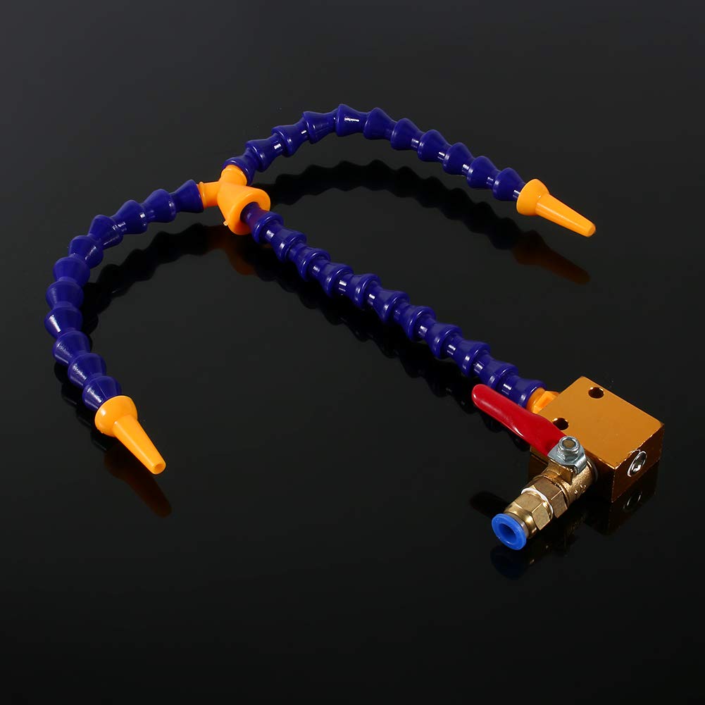 8mm Air Tube Cooling Spray Nozzle with Valve - Bidirectional CNC Milling & Drilling Machine Coolant Sprayer for Metalworking & Precision Cutting