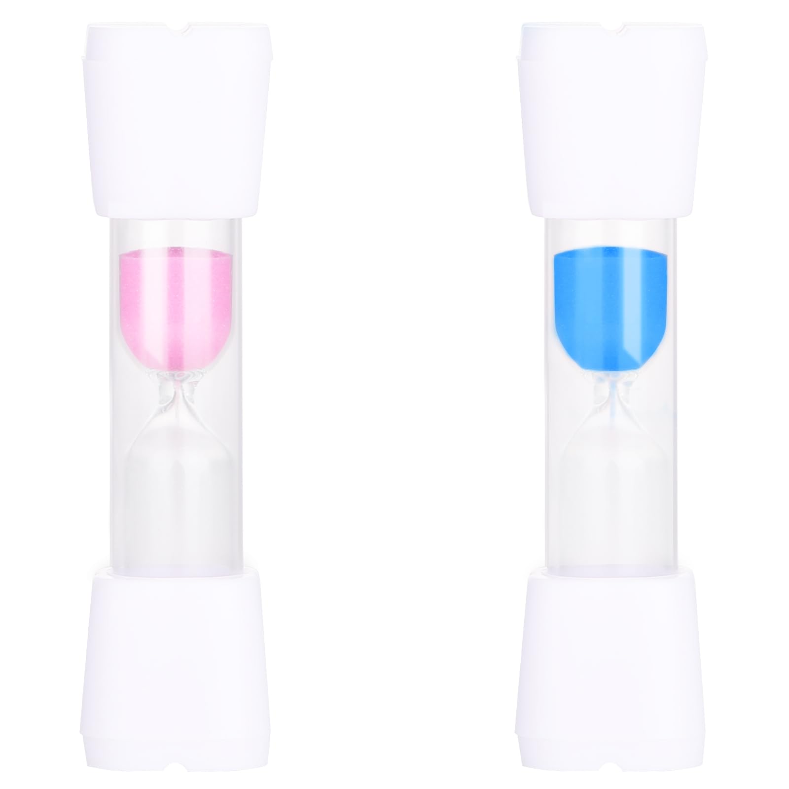 Simarro 2-Piece Sand Timer Set - 3 Minute Hourglass with Anti-Slip Base, Egg-Shaped Kitchen Timer for Cooking, Games, Classroom, Home & Office Decor (Blue + Pink) | Perfect for Board Games, Baking, Meditation & Creative Gifts