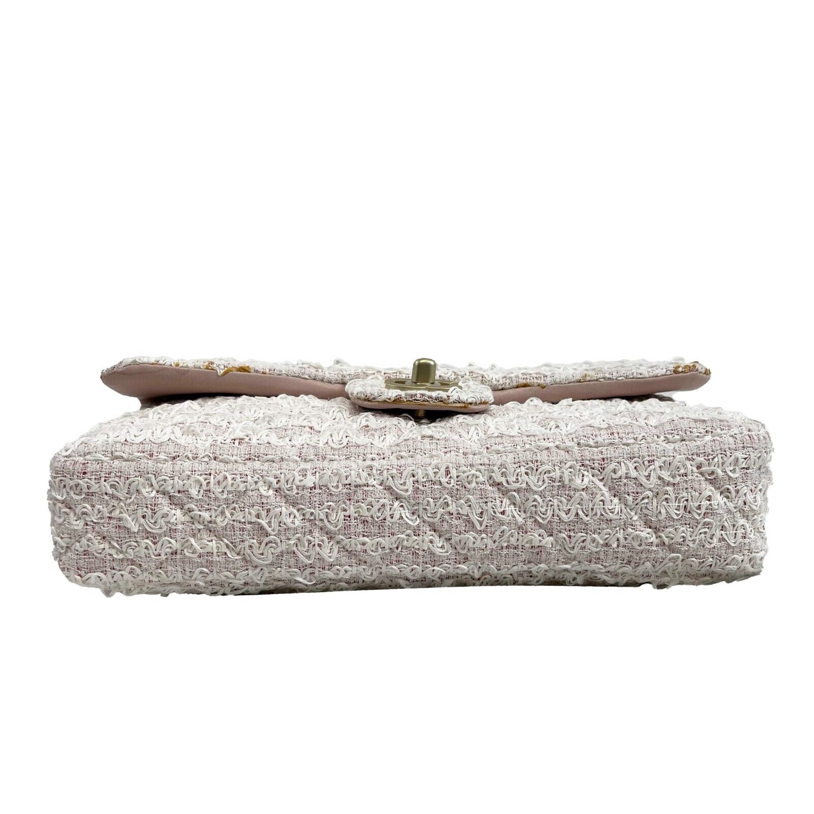 Chanel Classic Medium Double Flap Tweed Pink Crossbody Bag - Luxury Designer Handbag for Women, Perfect for Parties, Work & Everyday Use