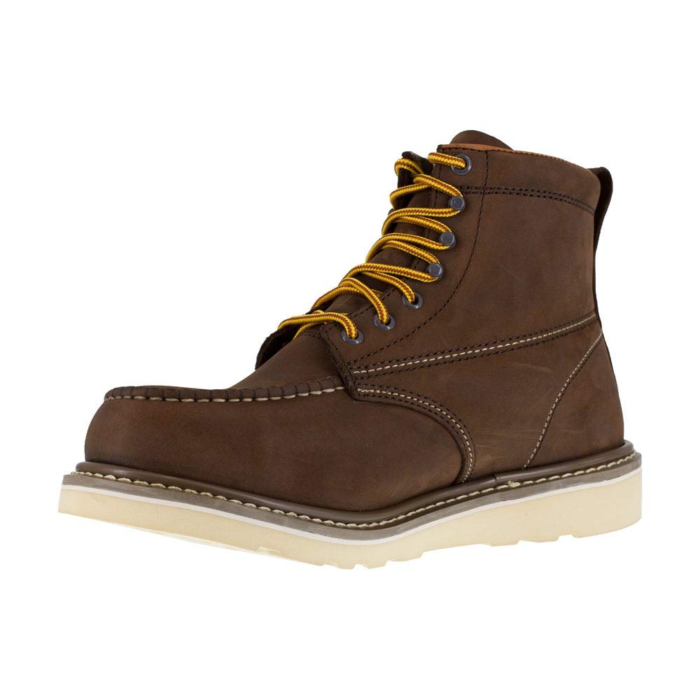 Iron Age Men's Reinforcer Construction Work Shoes - Slip Resistant, Steel Toe, Comfortable for Heavy Duty Jobs - Ideal for Construction, Warehouse & Industrial Work