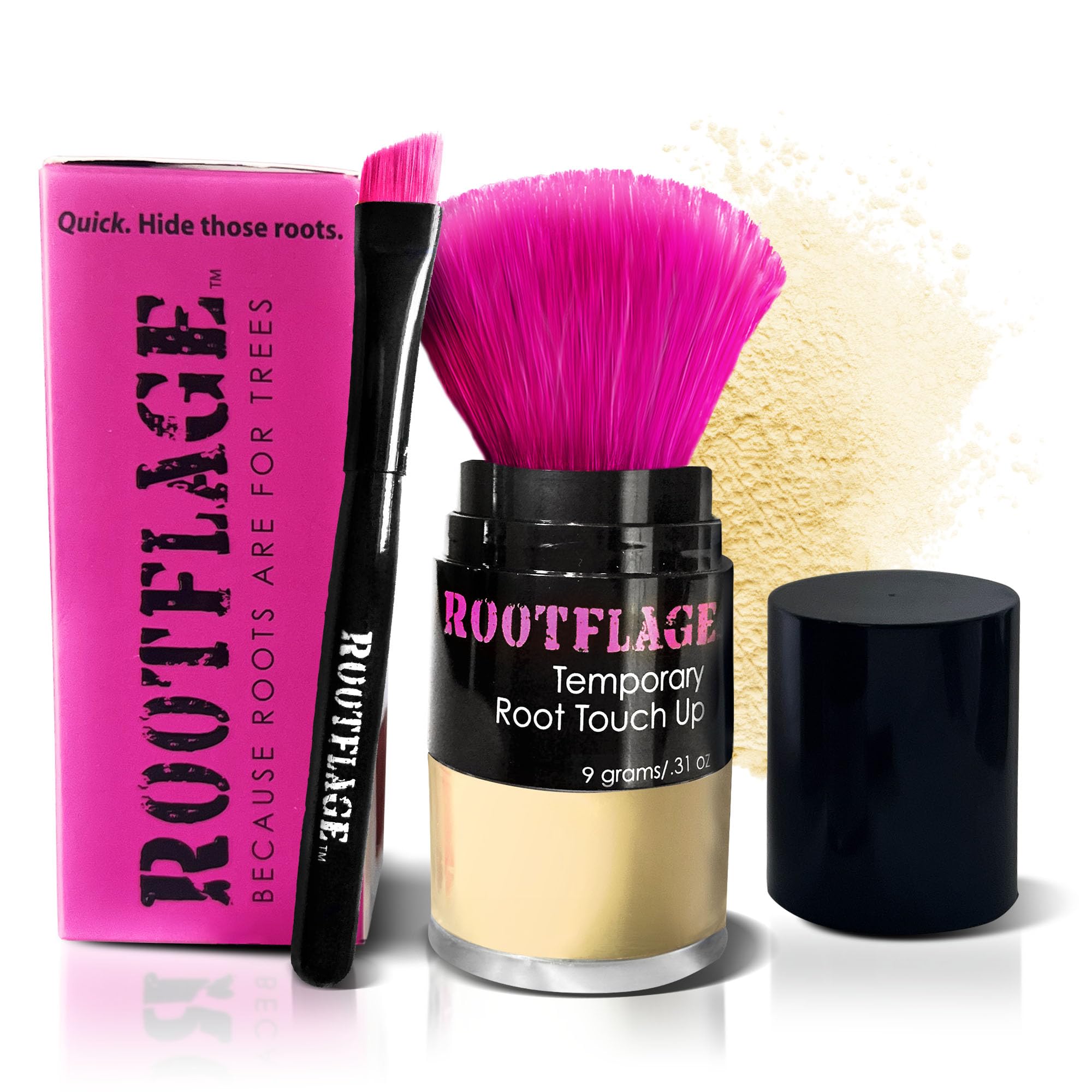 Warm Blonde Root Touch Up Powder - Instant Temporary Hair Root Concealer for Gray Coverage & Roots | Hairline Filler & Cover Up Powder for Everyday Use, Travel & Quick Fixes