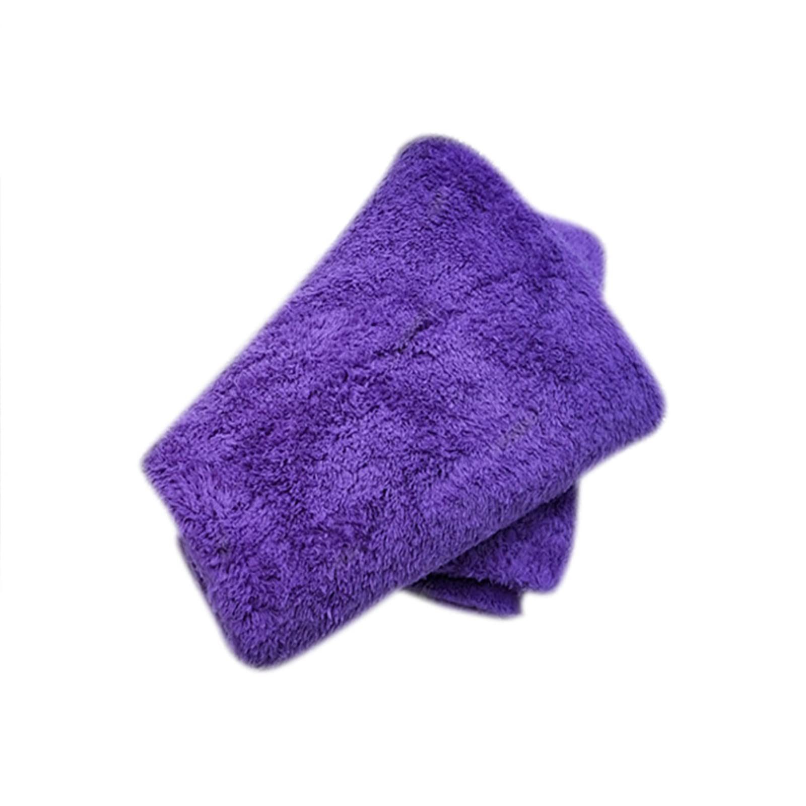 Car Cleaning Towel - Soft Velvet for Car & Motorcycle Care (Purple) - Perfect for Detailing & Polishing