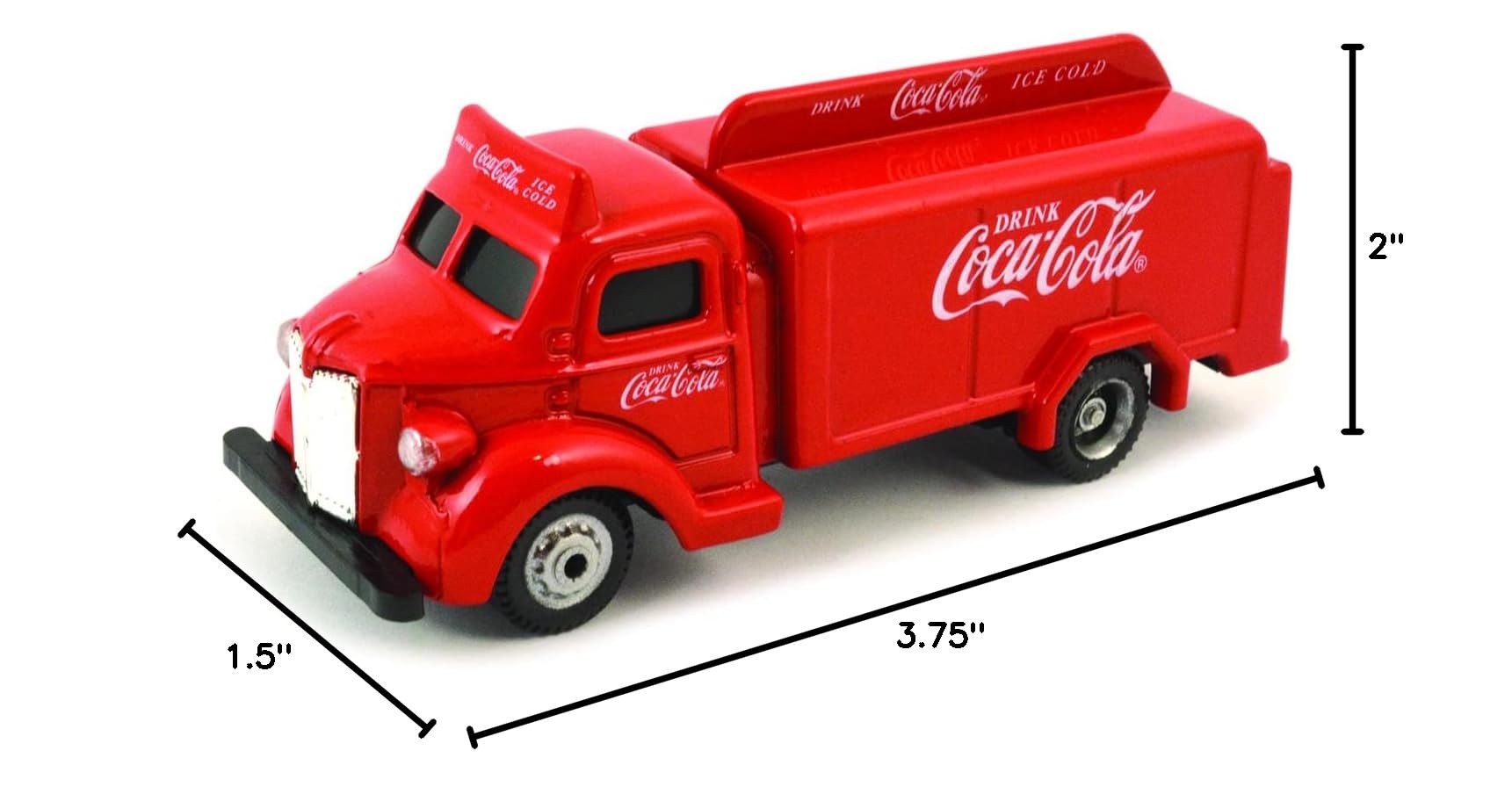 Vintage Coca-Cola 1947 Bottle Truck Diecast Model 1:87 Scale - Red Collectible Toy Replica (440537) - Perfect for Display, Gift Giving & Coca-Cola Memorabilia Collections