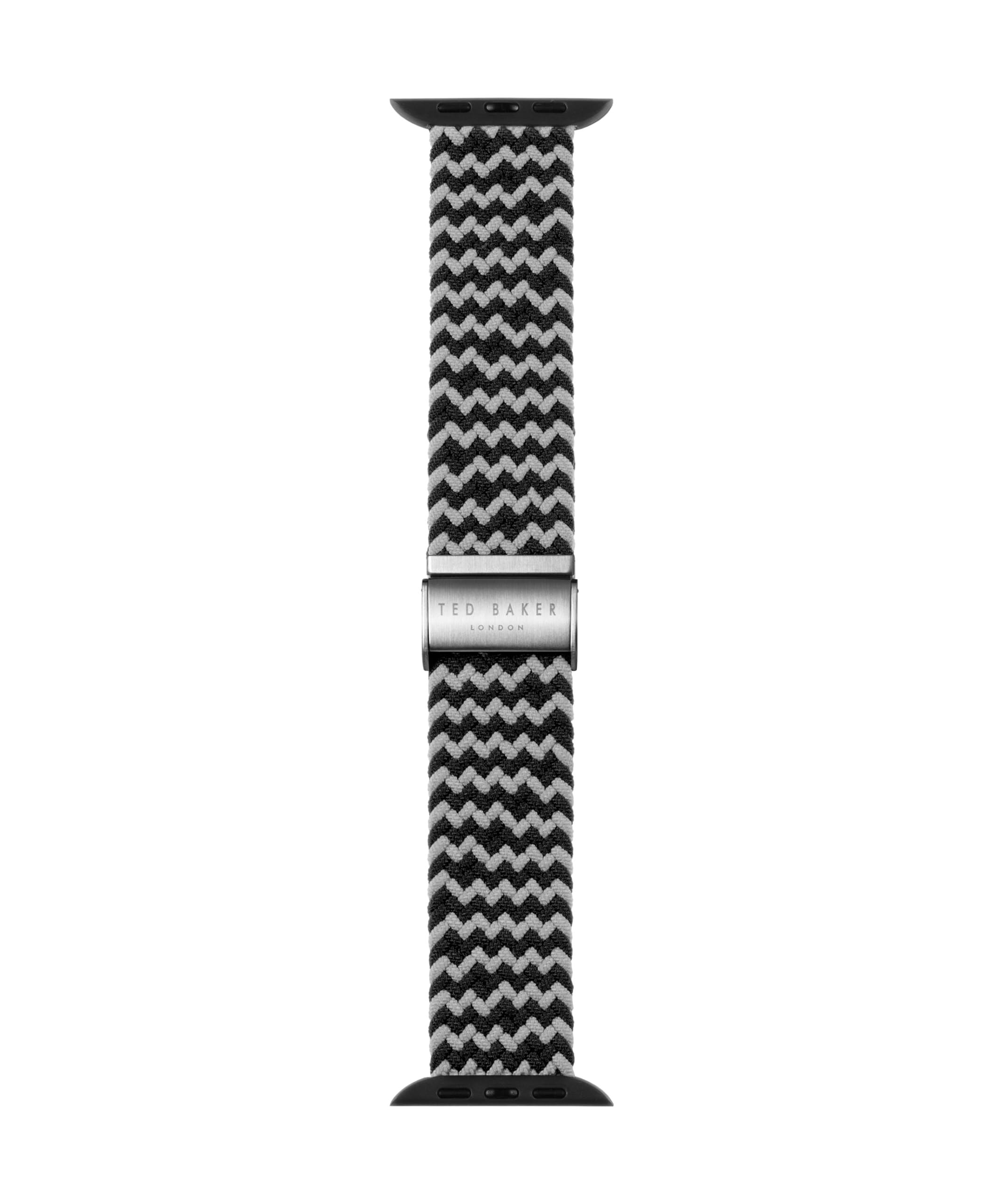 Ted Baker Black & Cream Elastic Strap for Apple Watch® (Model: BKS42S326B0) - Stylish & Comfortable Replacement Band for Workouts, Office & Everyday Wear
