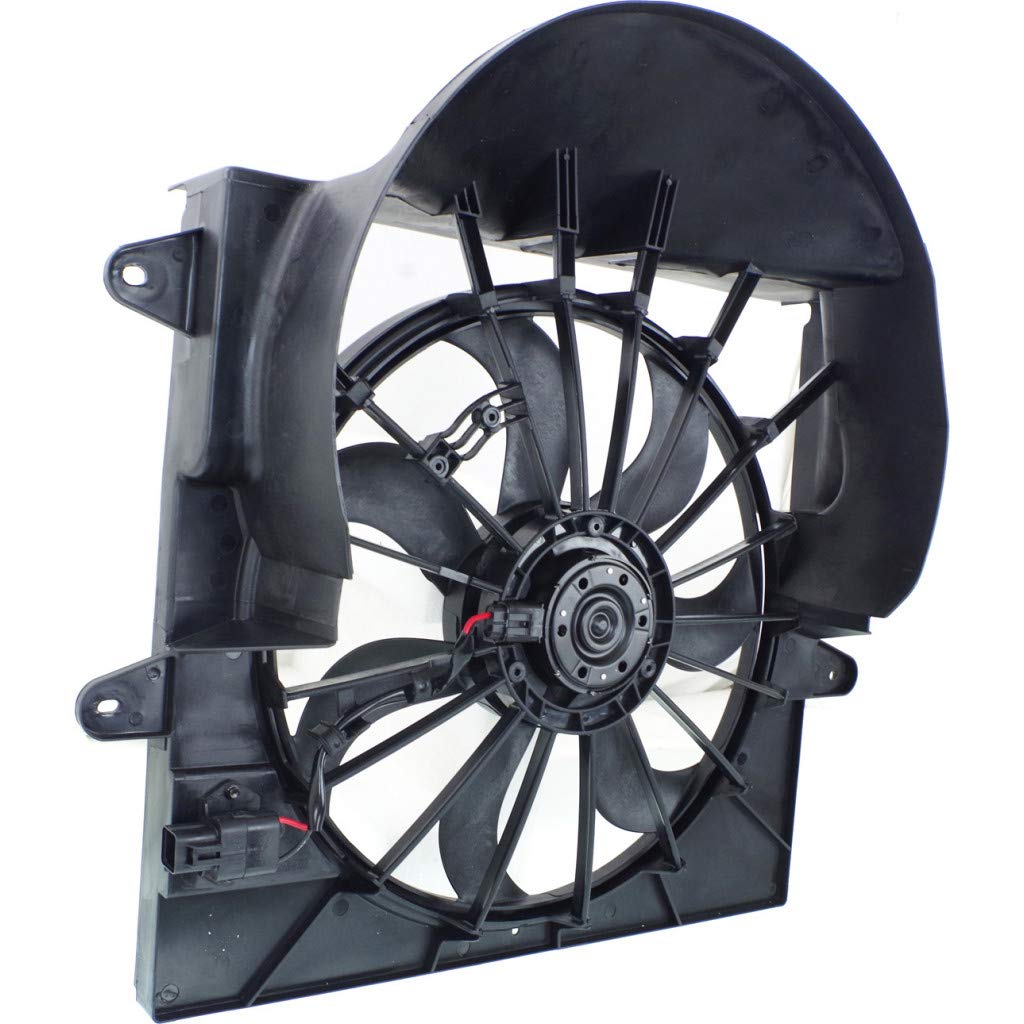Jeep Commander Radiator Fan 2008-2010 Replacement - Single Fan with Motor for 3.7L & 4.7L Engine - OEM CH3117105 & 55037969AB - Perfect for Cooling System Repair & Maintenance