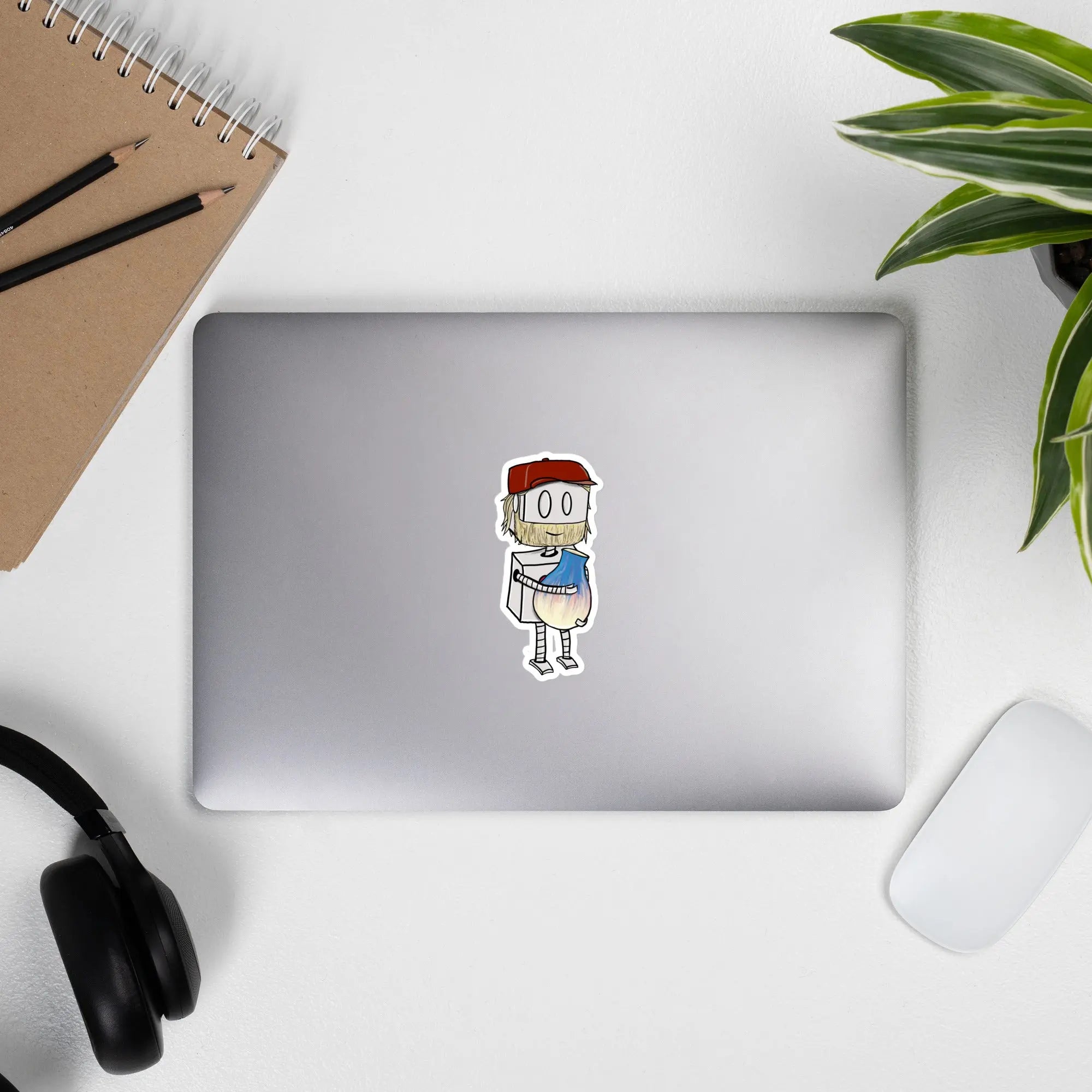 Premium Adorable Potter Robot Vinyl Sticker (Dan's Version) - Waterproof Decal for Laptops, Water Bottles & DIY Crafts