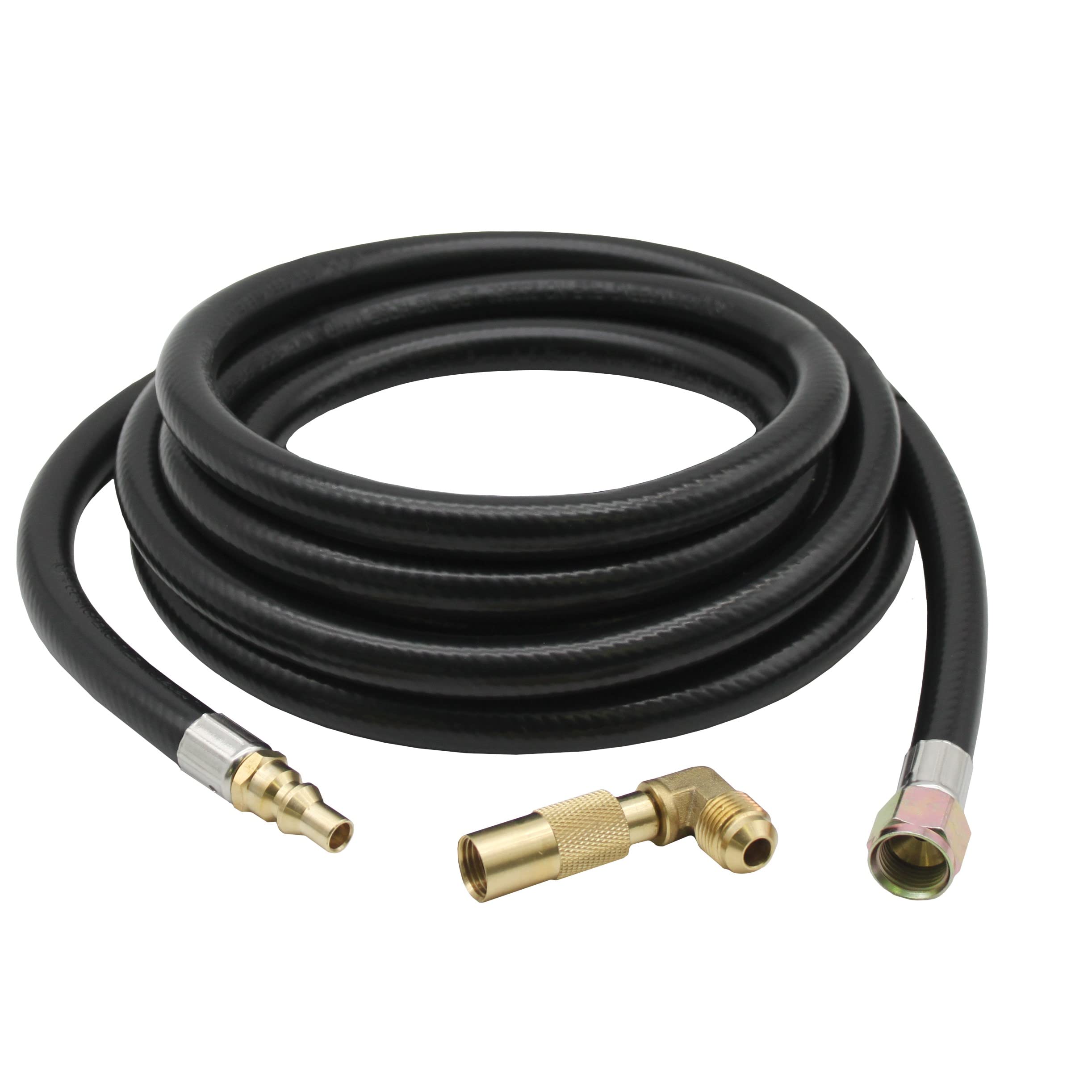 Flame King 12ft RV Propane Quick Connect Hose Adapter - Compatible with 17
