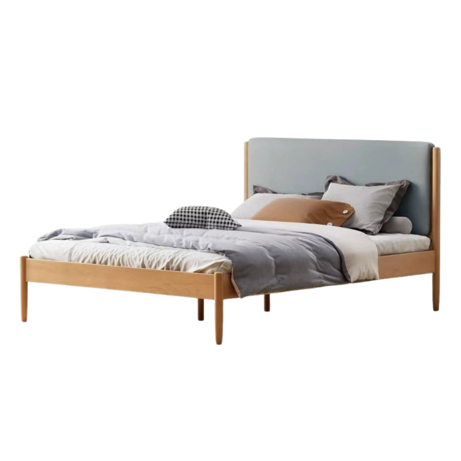 Solid Wood Kids Bed - Beech or Oak Frame - Soft Single Bed for Toddlers & Children - Perfect for Bedrooms, Daycare, or Guest Rooms