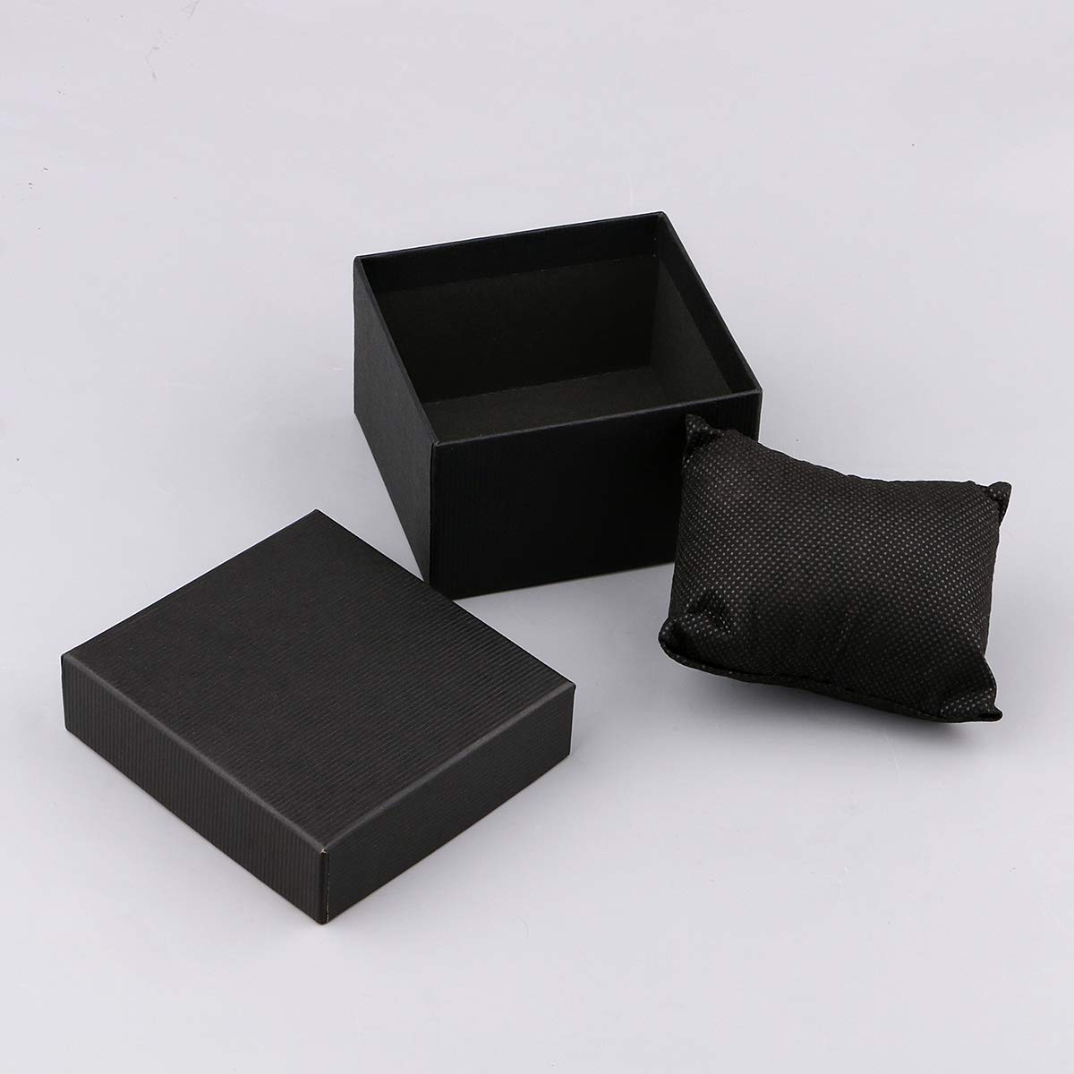 Premium 12-Pack Black Watch Gift Box Set with Pillow Cushion - 3.3