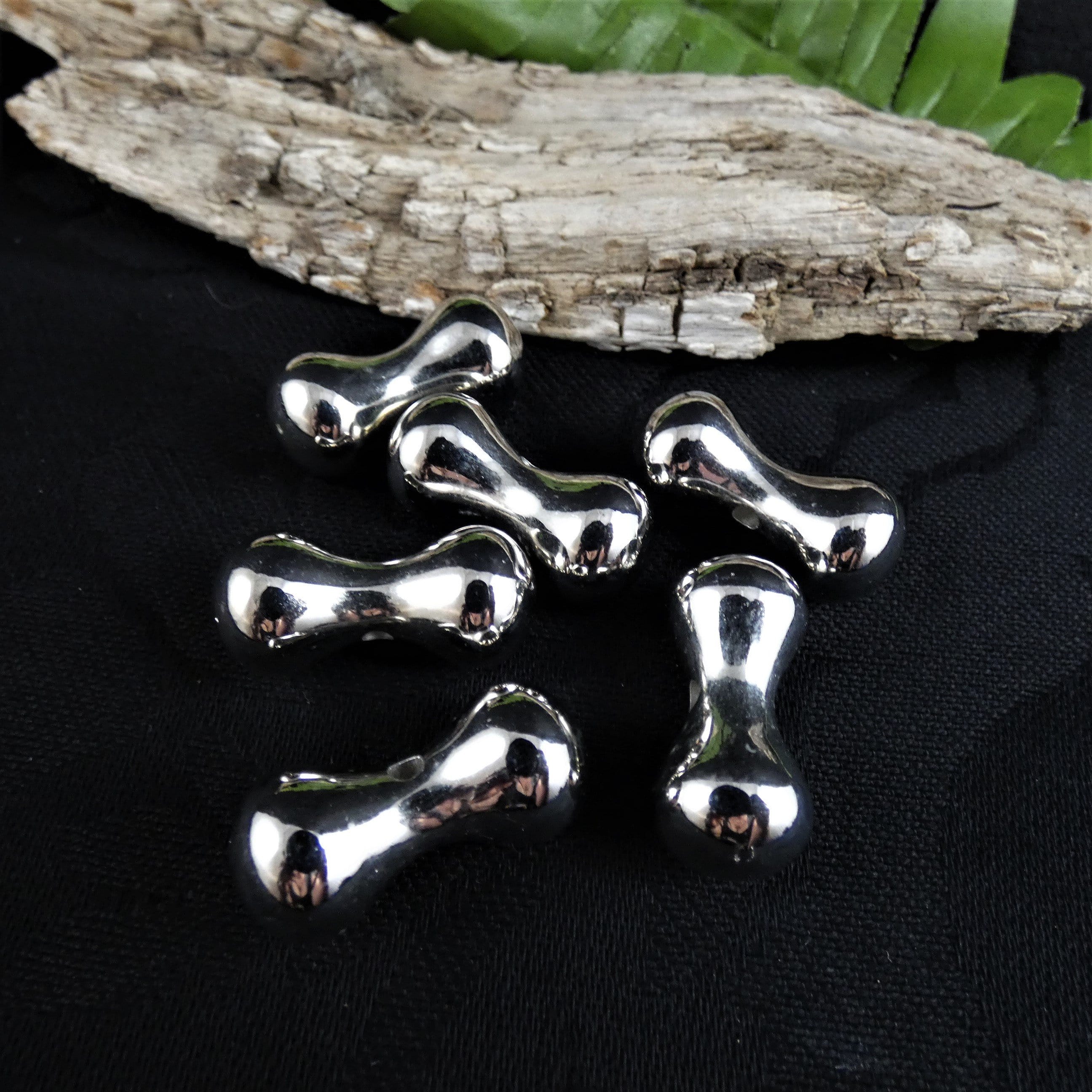 Bone Shaped Beads for Jewelry Making - Natural Wooden Beads for DIY Necklaces, Bracelets, and Crafts - Perfect for Boho, Hippie, and Animal Lover Style Accessories