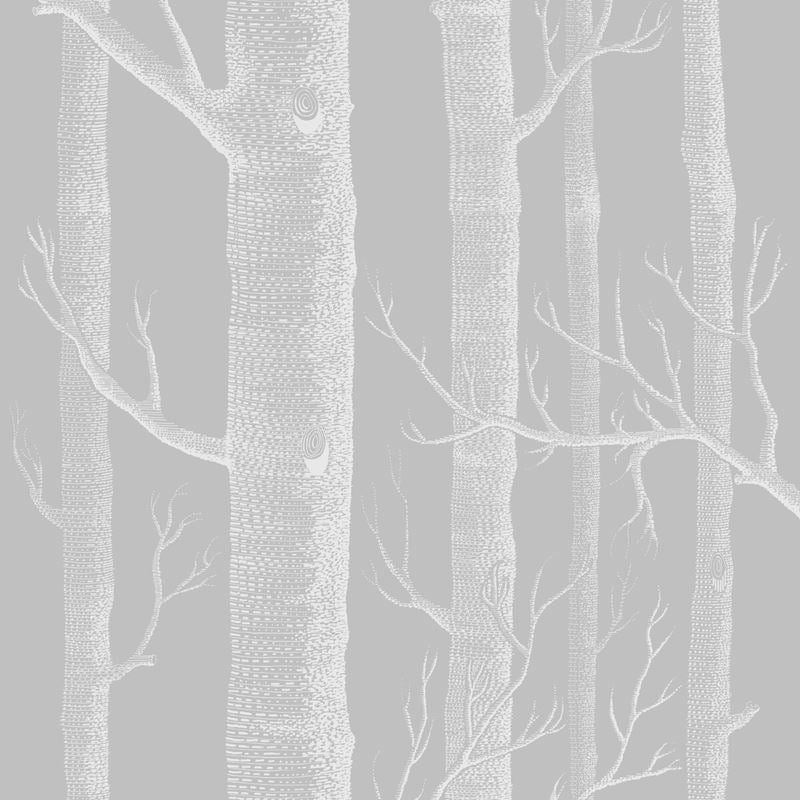 Cole and Son Woods Grey/White Wallpaper - Premium Peel and Stick Wallpaper for Living Room, Bedroom, and Home Decor - 112/3012 Design