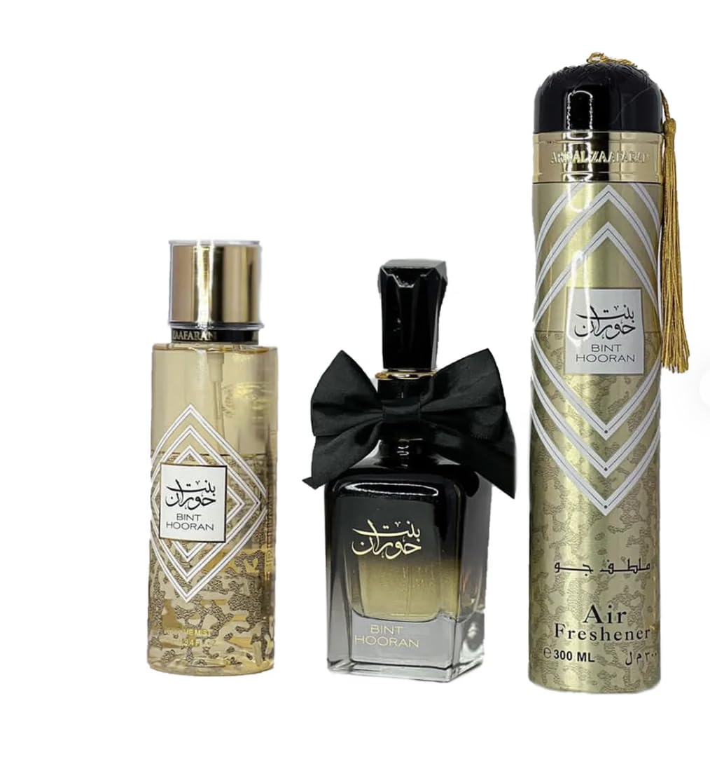 Bint Hooran Luxury Perfume Gift Set for Women - Eau De Parfum & Body Mist Spray Set in Elegant Gold Gift Box - Perfect for Birthday, Anniversary & Valentine's Day Gifts