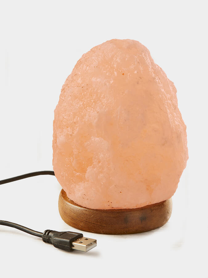 Natural Himalayan Salt Lamp with USB & Color Changing - 1kg for Yoga Studio, Meditation, Home Decor & Relaxation