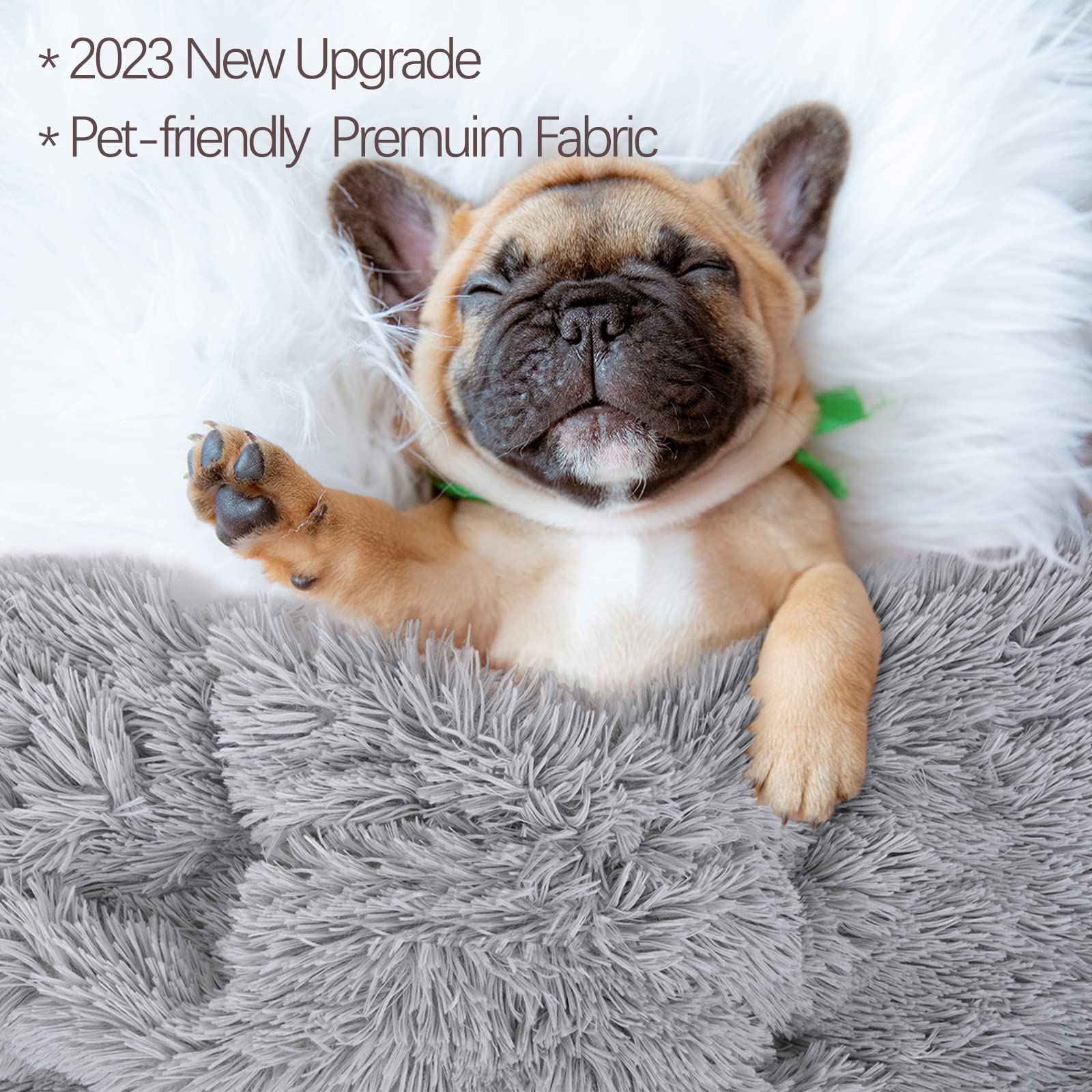 BENRON Small Dog Blanket 20x30 Inches - Reversible Fleece Pet Blanket for Couch, Bed & Crate - Soft Washable Grey Throw for Puppies & Small Dogs - Perfect for Indoor Use, Travel & Cuddling