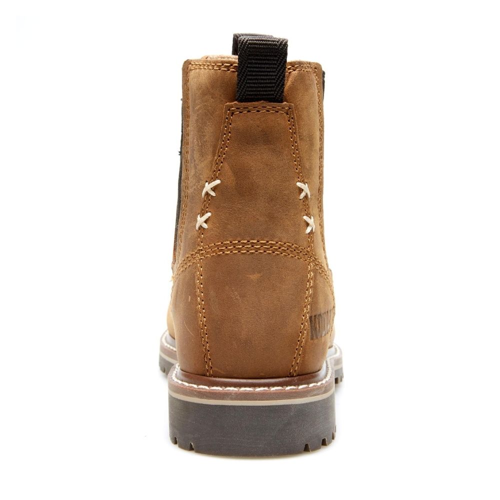 Kodiak Bralorne Chelsea Women's Composite Toe Pull On Work Boots - Slip Resistant, Comfortable & Durable Safety Shoes for Construction, Warehouse & Outdoor Work (Tan, KD0A4TDFBRN)