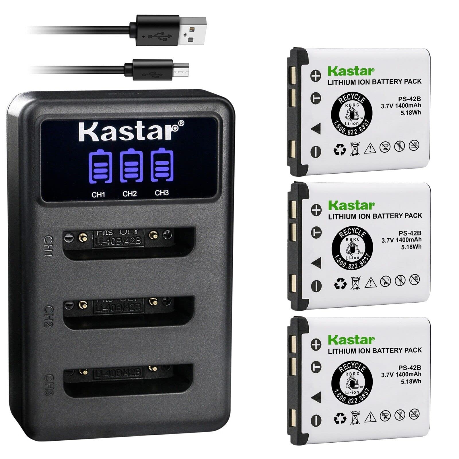 Kastar 3-Pack Replacement Batteries & LCD Triple Charger for Steelseries Arctis Nova Pro Wireless Headset - Compatible with Xbox & PlayStation Gaming Headsets - Perfect for Long Gaming Sessions & Travel