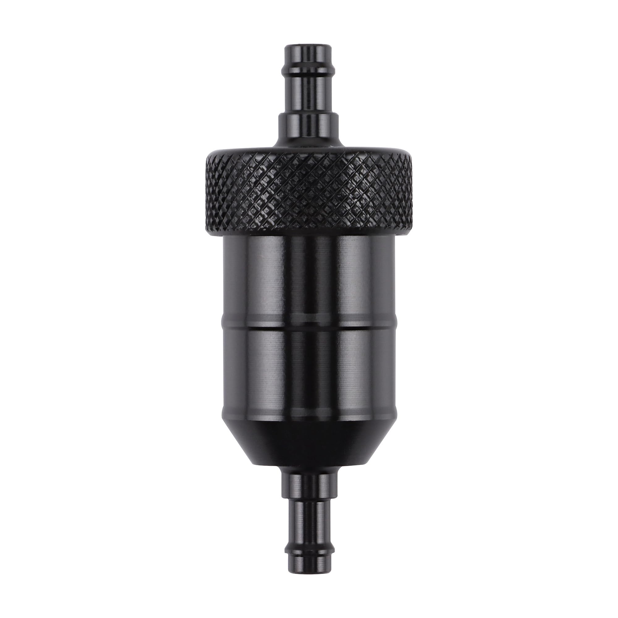 GOOFIT Aluminum Fuel Gas Filter for 5-7mm Oil Tube - Compatible with Mini Pocket Bikes, Pit Bikes, Dirt Bikes, ATVs, Quads, Go Karts, and Motorcycles - Durable Black Design for Off-Road & Racing Performance