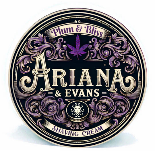 Ariana & Evans Plum & Bliss Shaving Cream for Men - Luxury Moisturizing Shave Soap with Natural Ingredients - Perfect for Sensitive Skin & Daily Grooming Routine